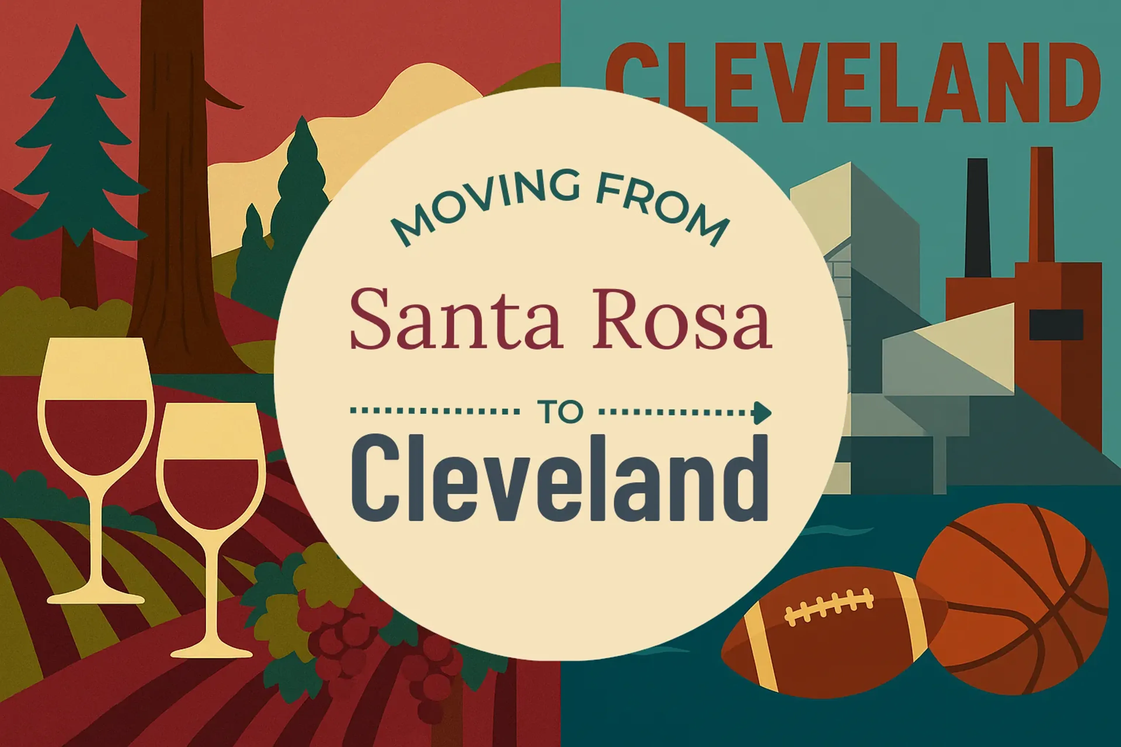 Side-by-side comparison of Santa Rosa to Cleveland moving companies