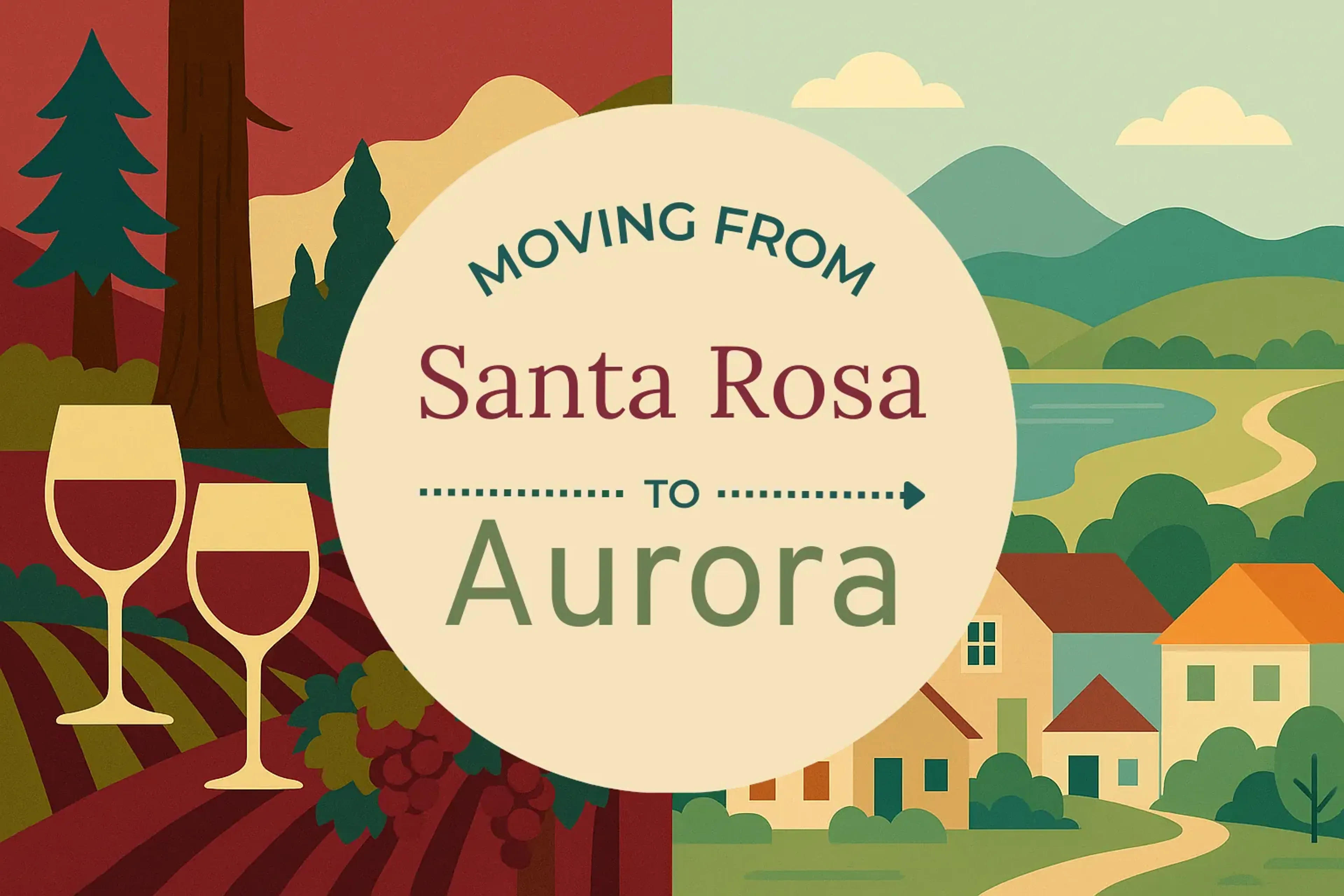 Side-by-side comparison of Santa Rosa to Aurora moving companies