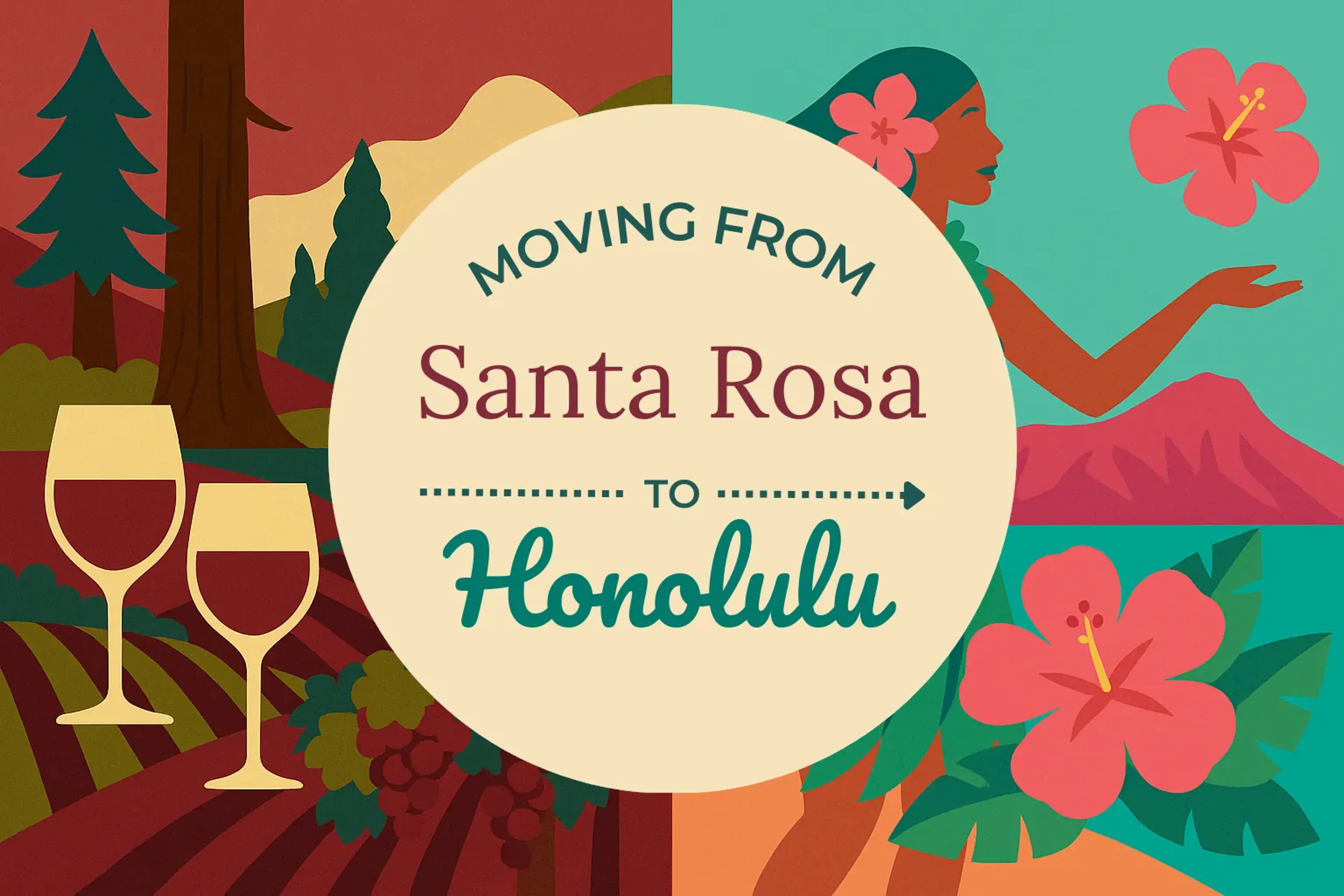 Side-by-side comparison of Santa Rosa to Honolulu moving companies