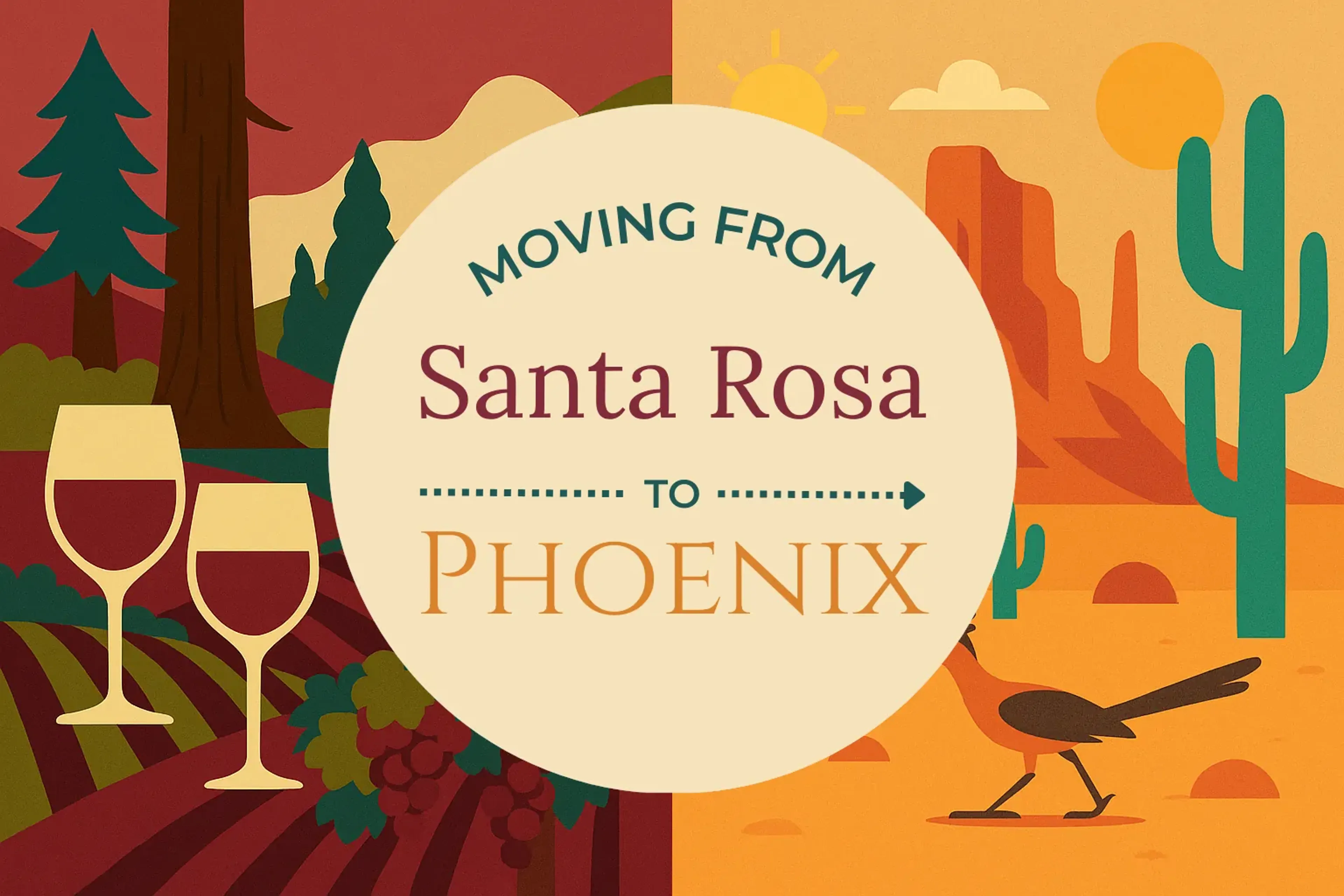 Side-by-side comparison of Santa Rosa to Phoenix moving companies