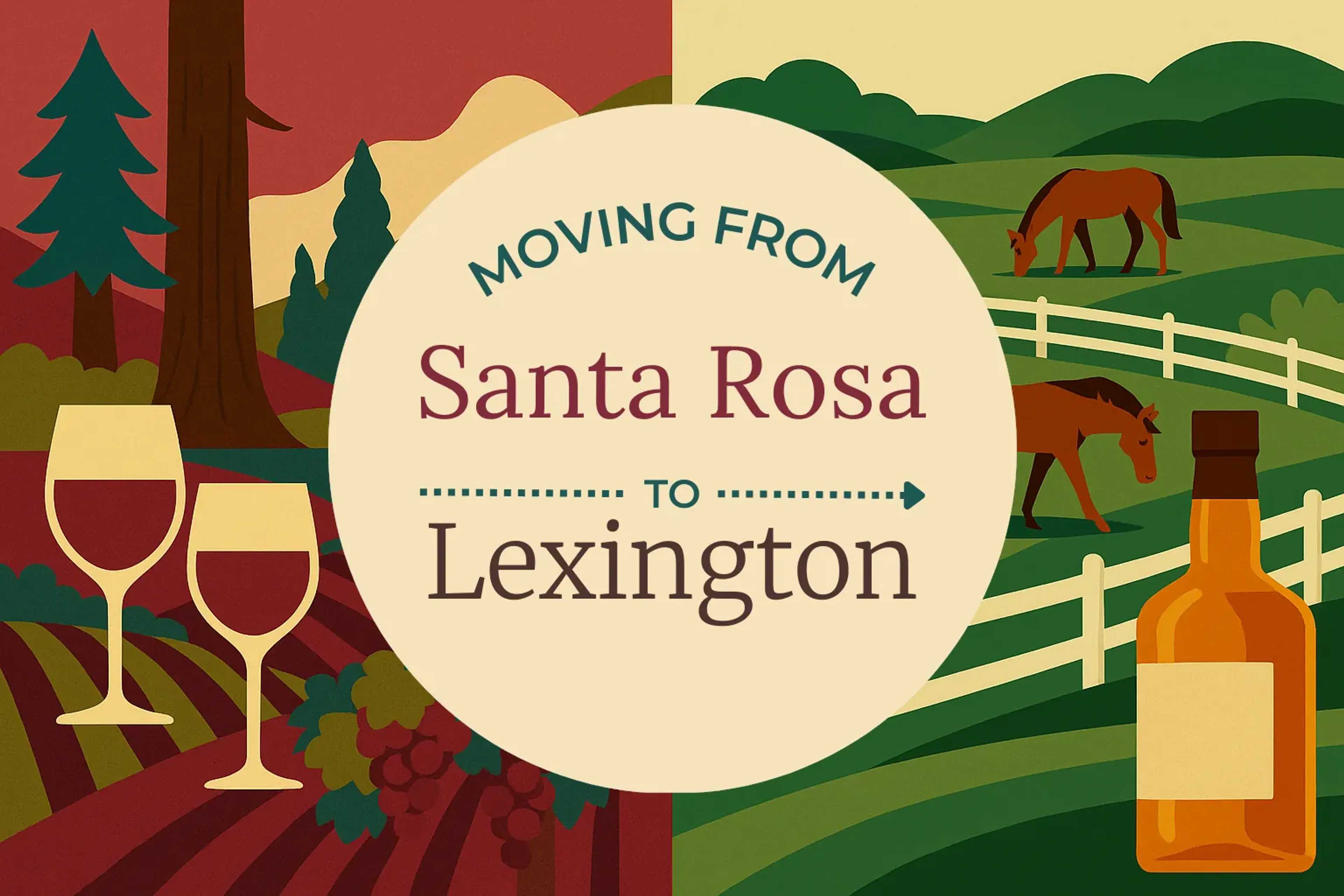Side-by-side comparison of Santa Rosa to Lexington moving companies