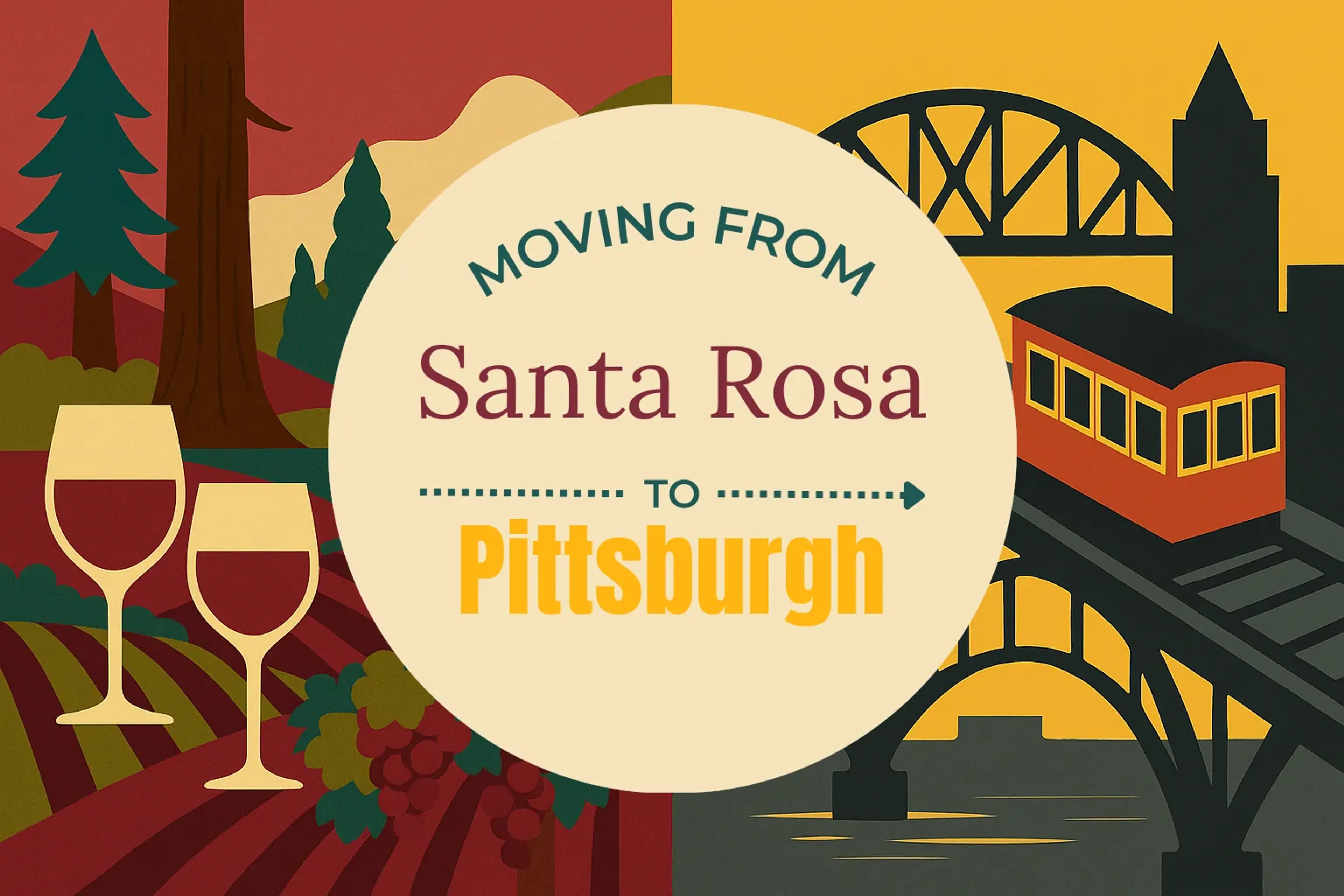 Side-by-side comparison of Santa Rosa to Pittsburgh moving companies