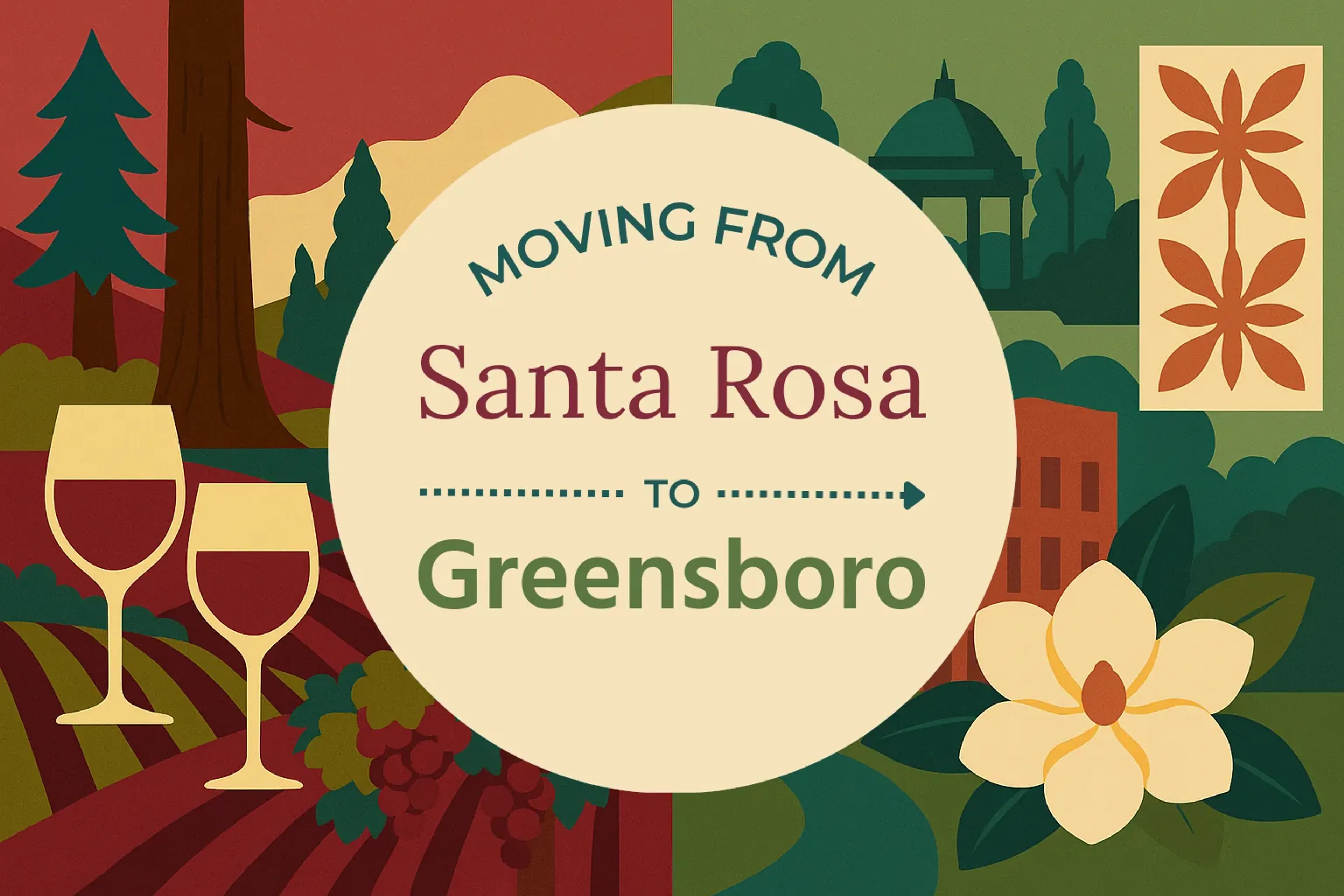 Side-by-side comparison of Santa Rosa to Greensboro moving companies