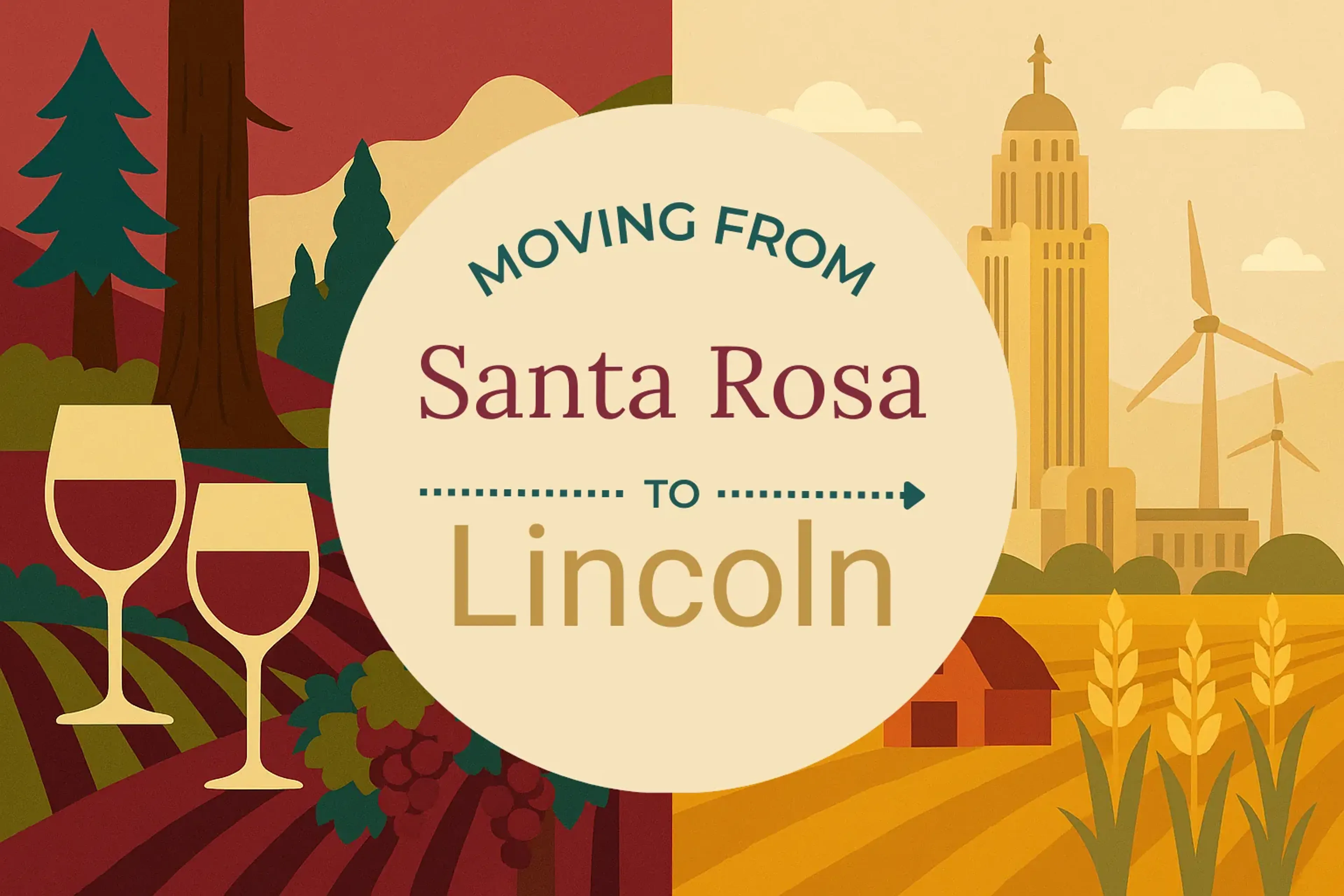 Side-by-side comparison of Santa Rosa to Lincoln moving companies