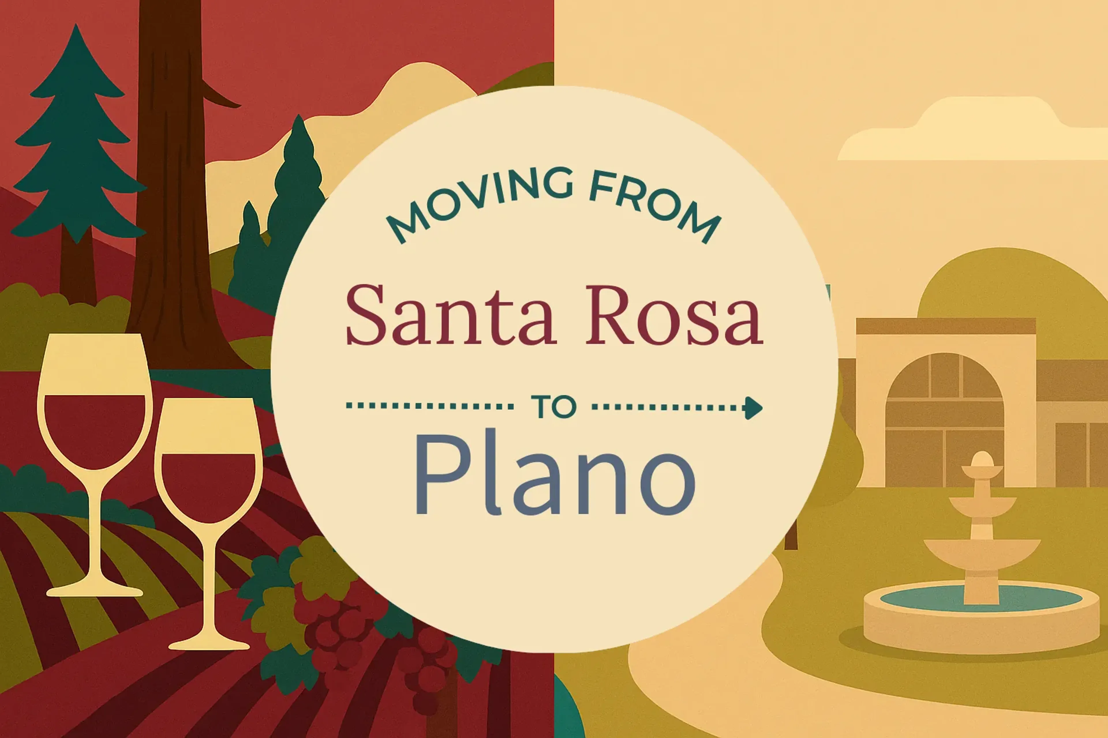 Side-by-side comparison of Santa Rosa to Plano moving companies