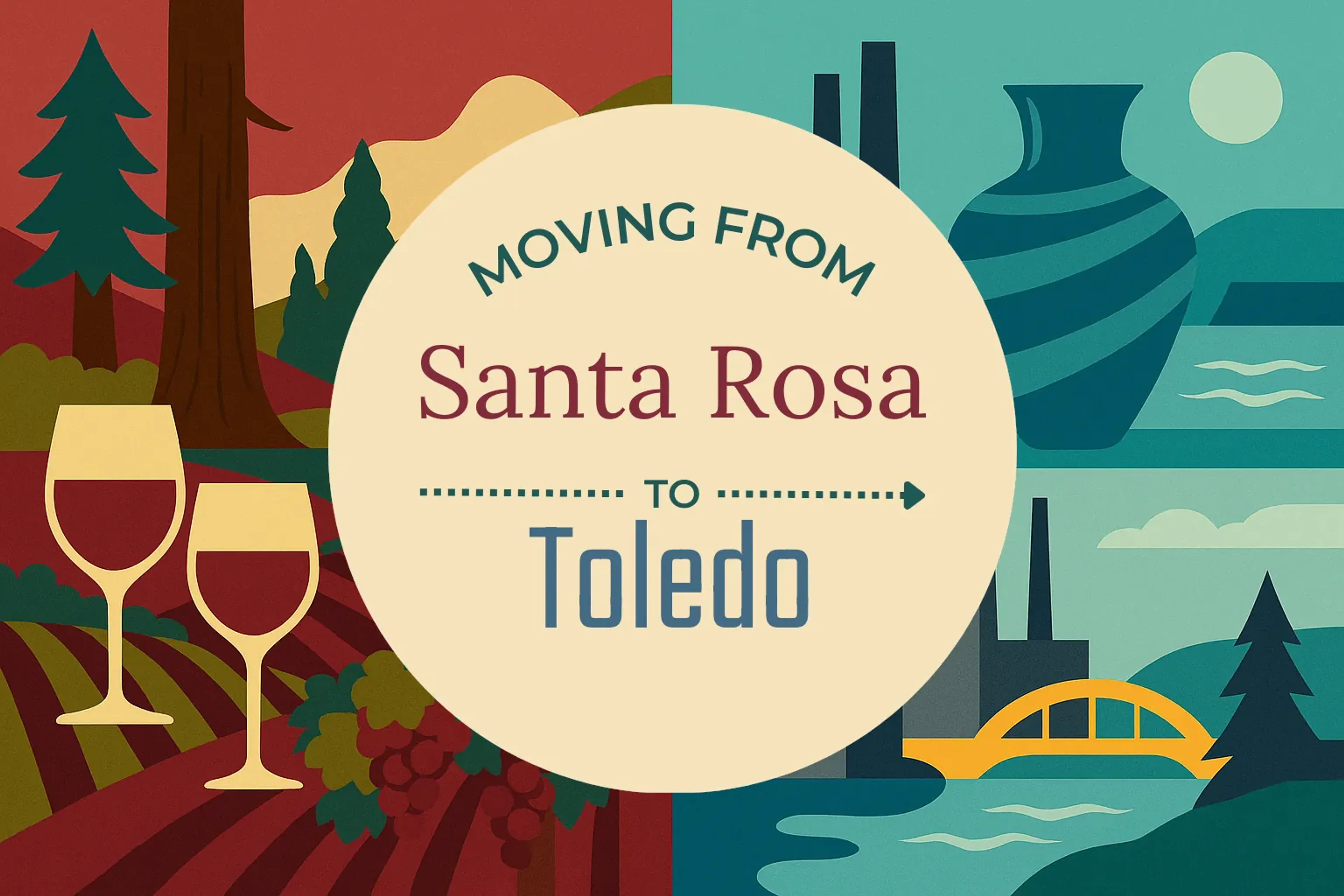 Side-by-side comparison of Santa Rosa to Toledo moving companies