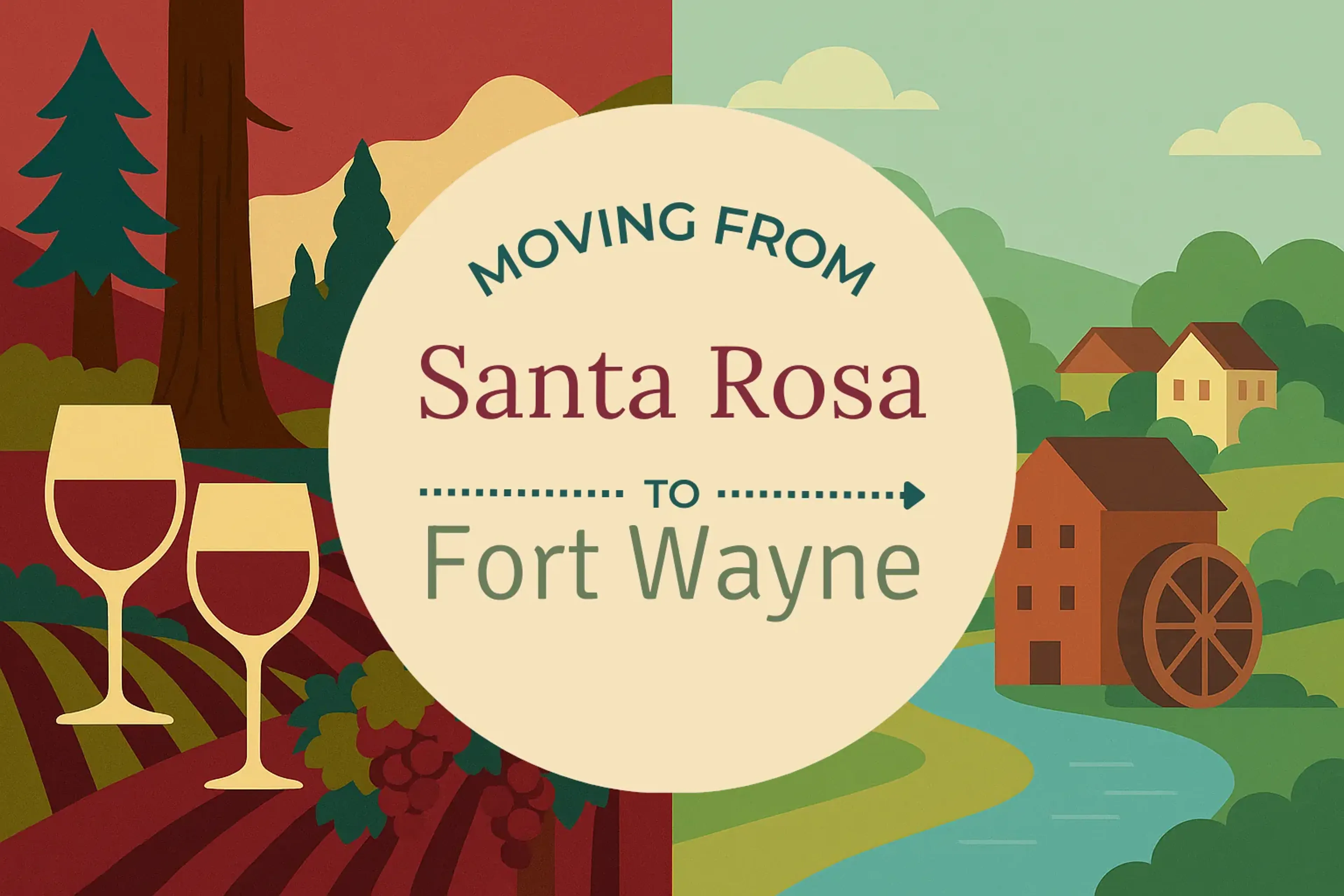 Side-by-side comparison of Santa Rosa to Fort Wayne moving companies