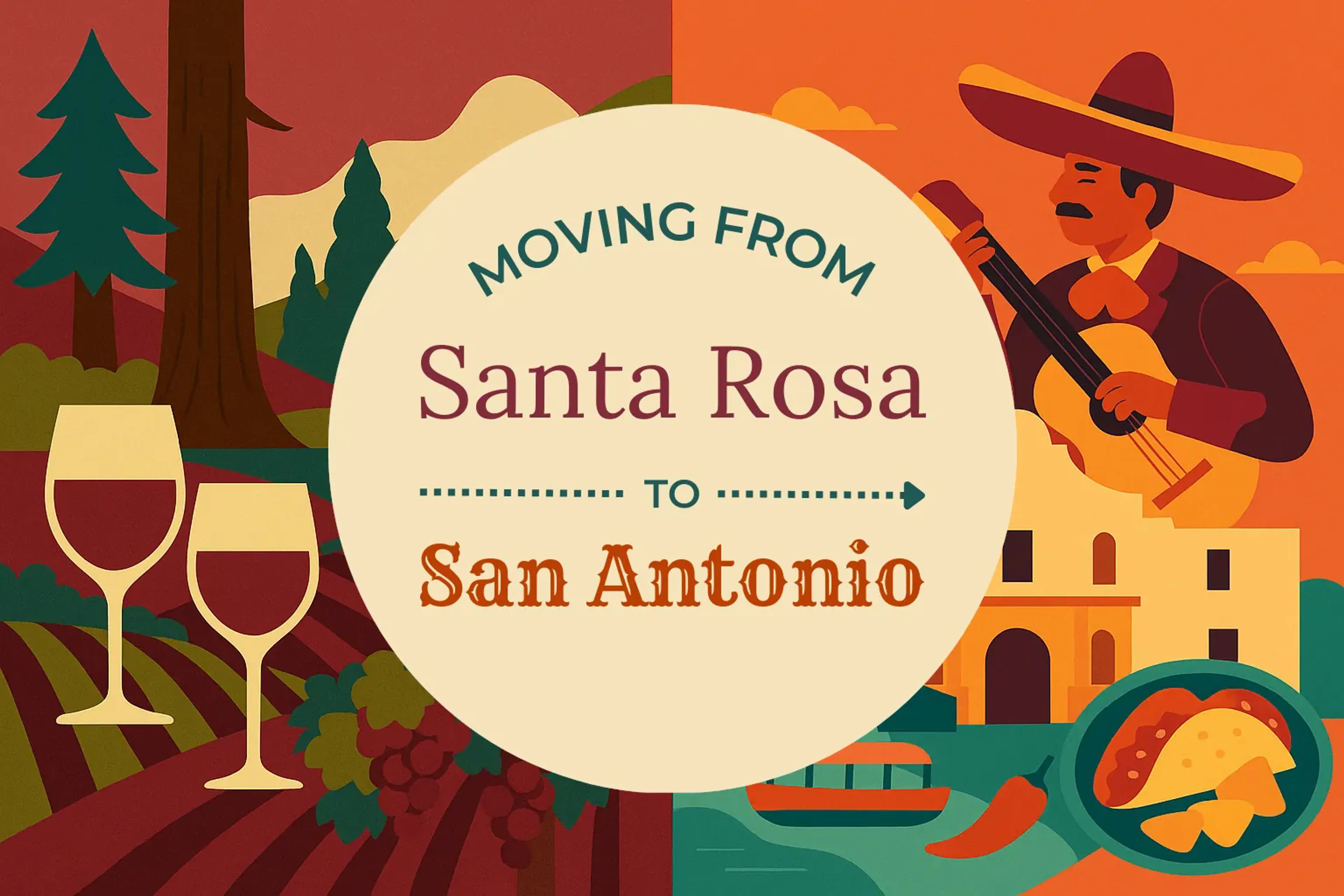 Side-by-side comparison of Santa Rosa to San Antonio moving companies