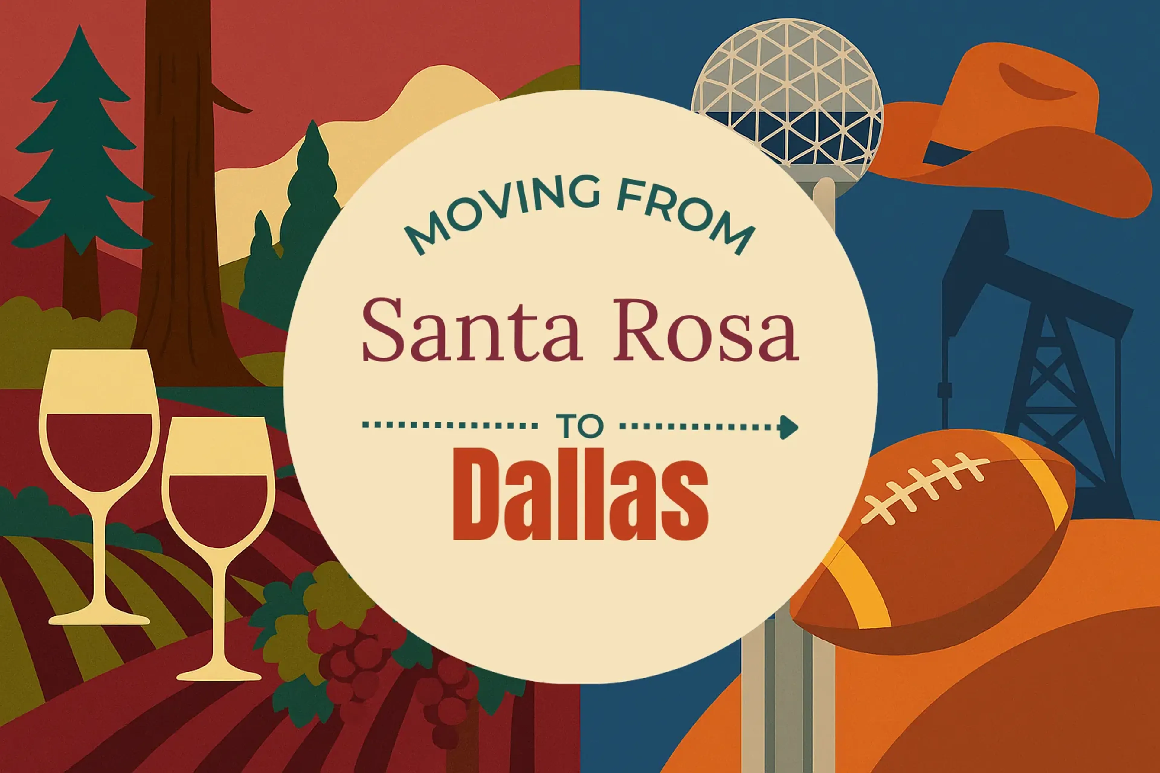 Side-by-side comparison of Santa Rosa to Dallas moving companies