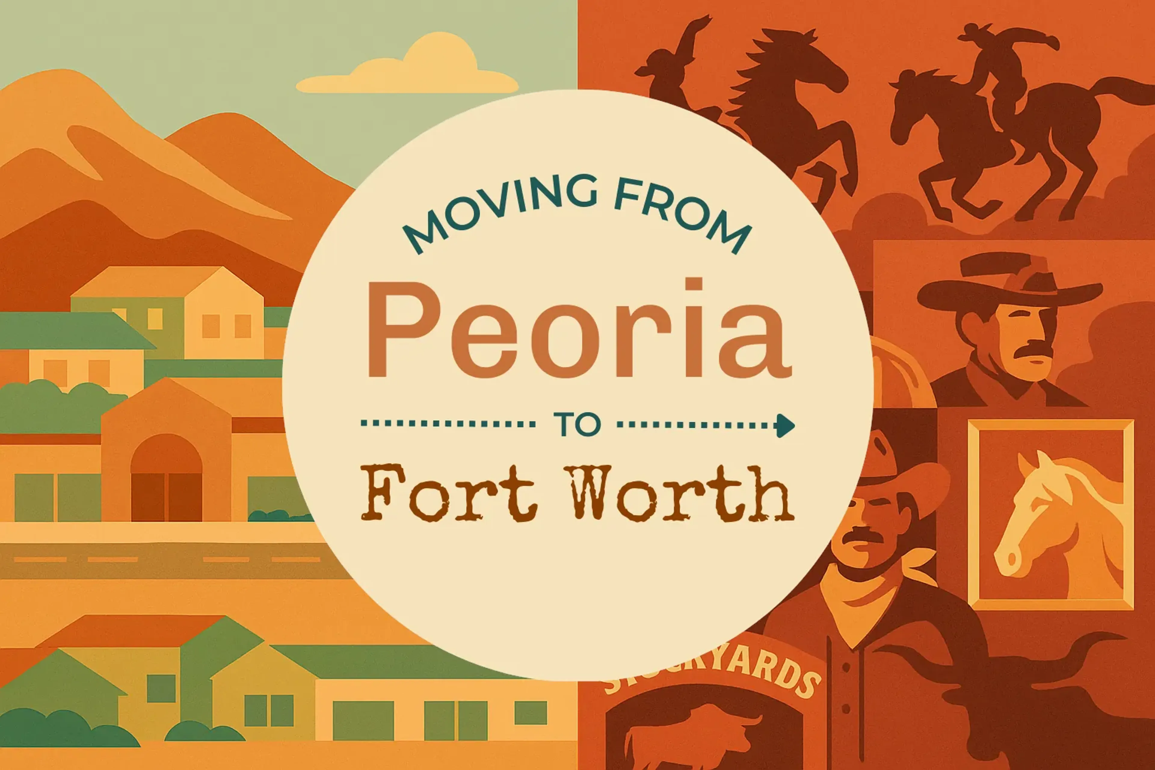 Side-by-side comparison of Peoria to Fort Worth moving companies