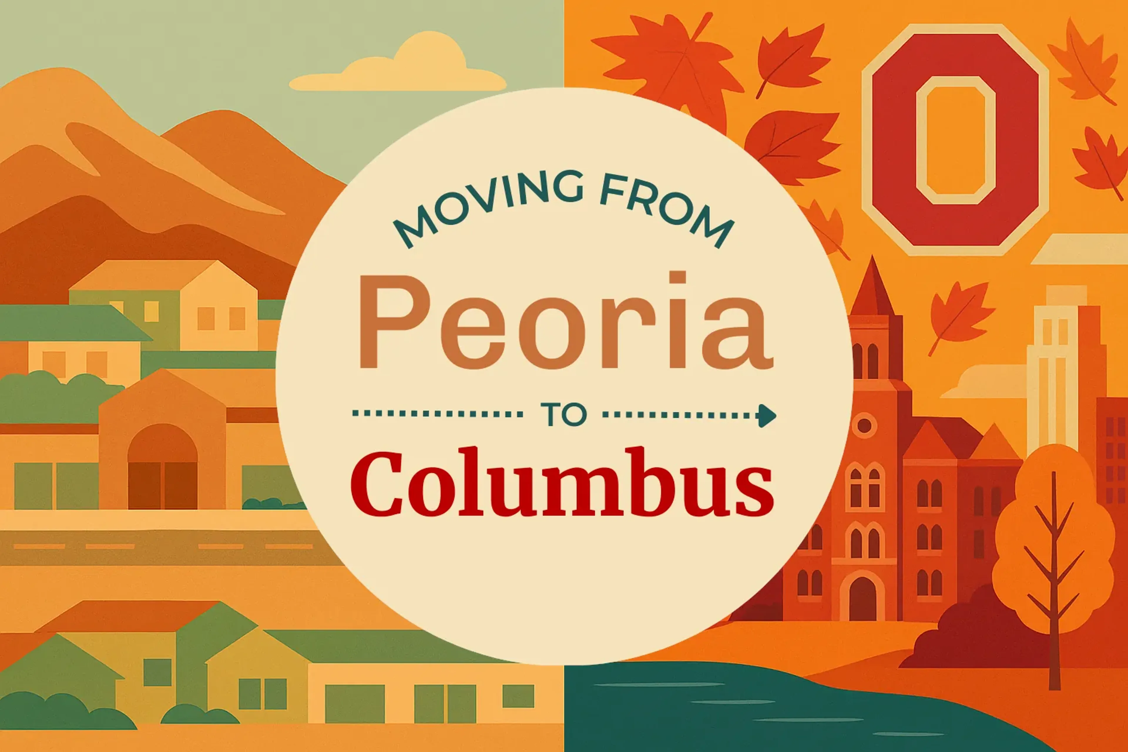 Side-by-side comparison of Peoria to Columbus moving companies