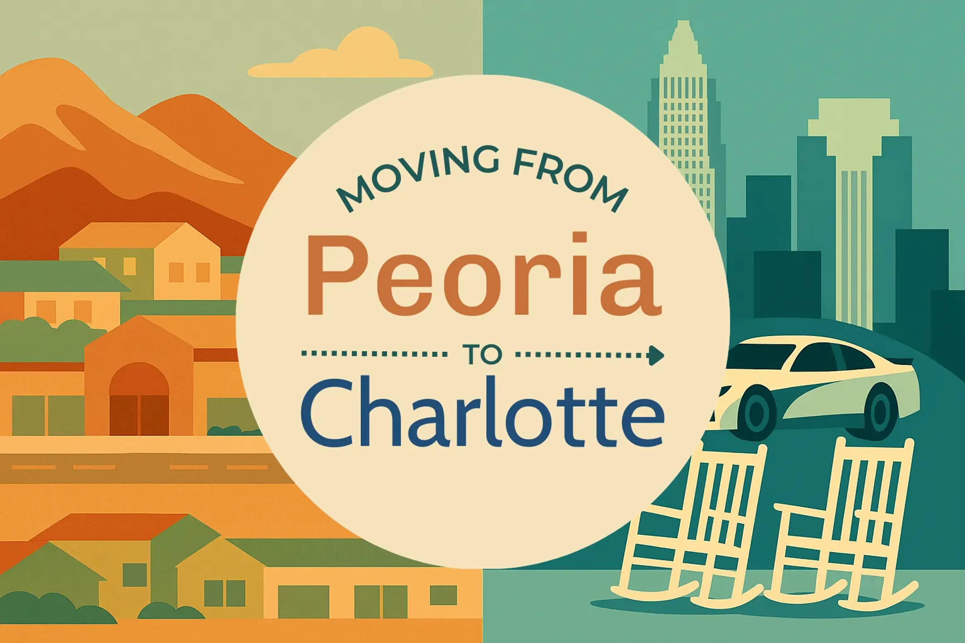Side-by-side comparison of Peoria to Charlotte moving companies