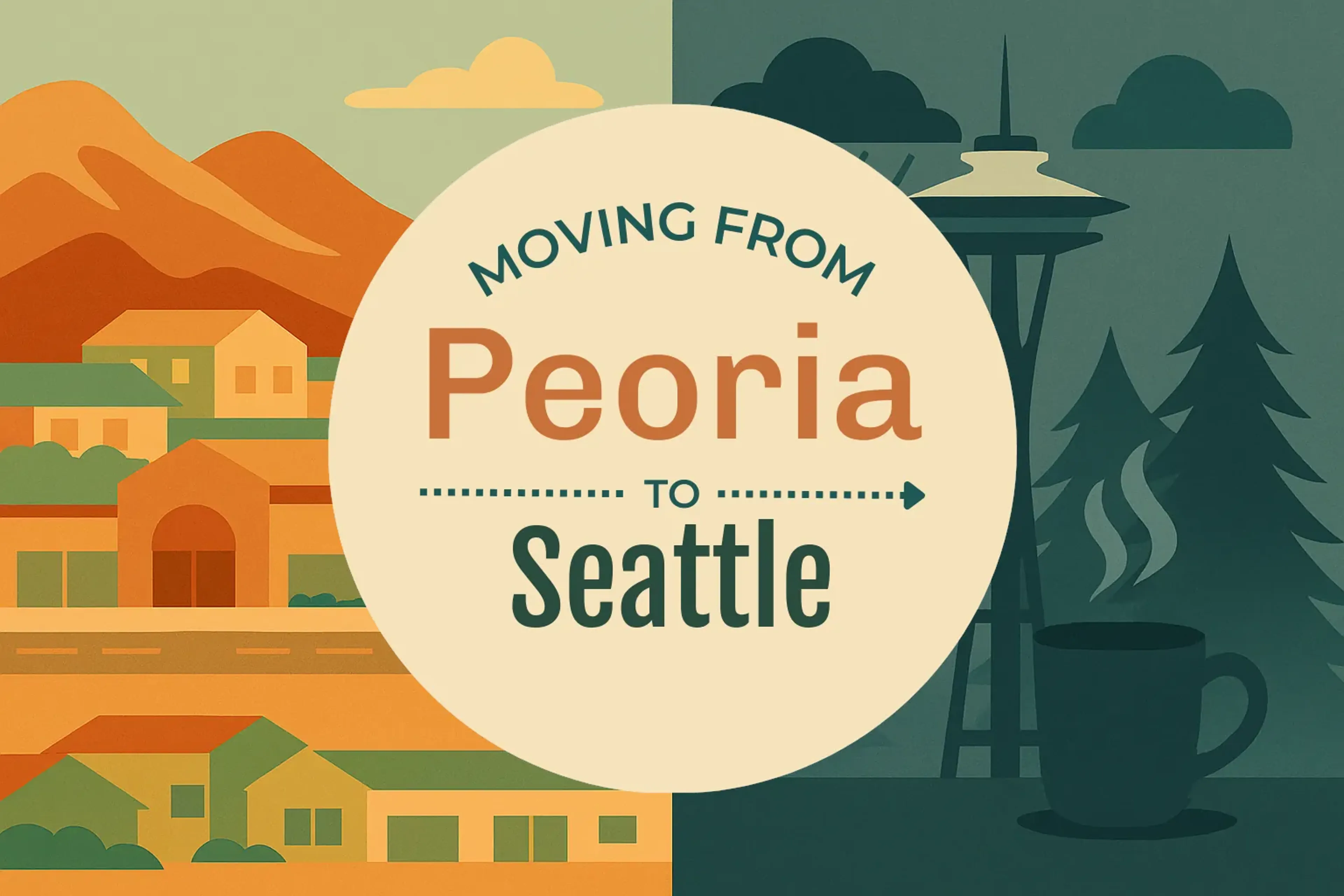 Side-by-side comparison of Peoria to Seattle moving companies