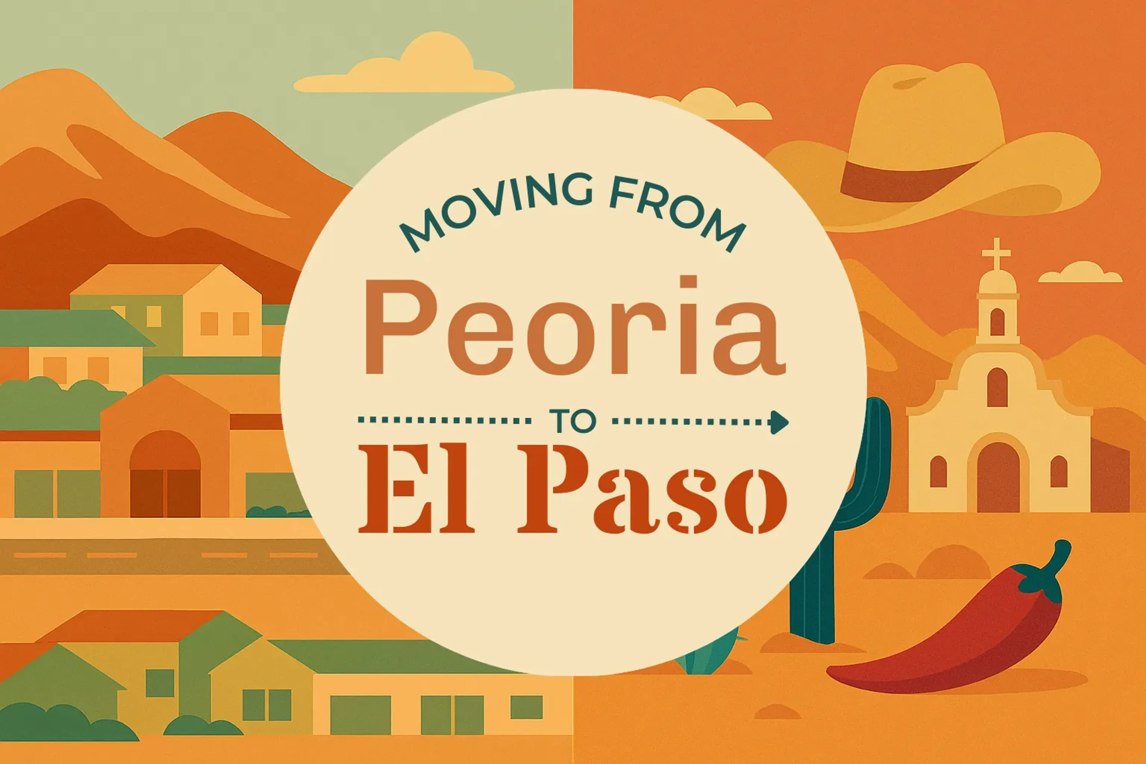 Side-by-side comparison of Peoria to El Paso moving companies