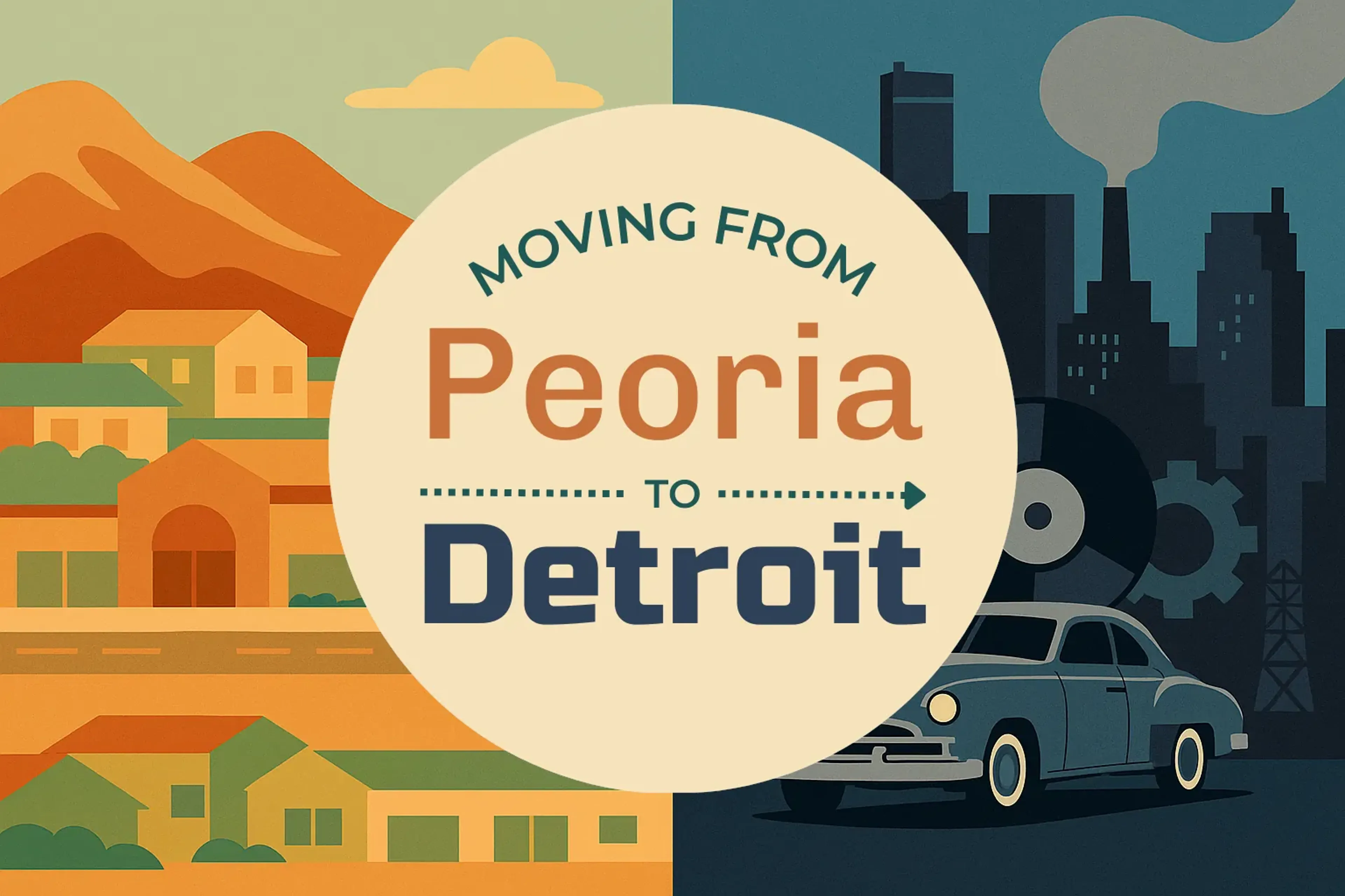 Side-by-side comparison of Peoria to Detroit moving companies