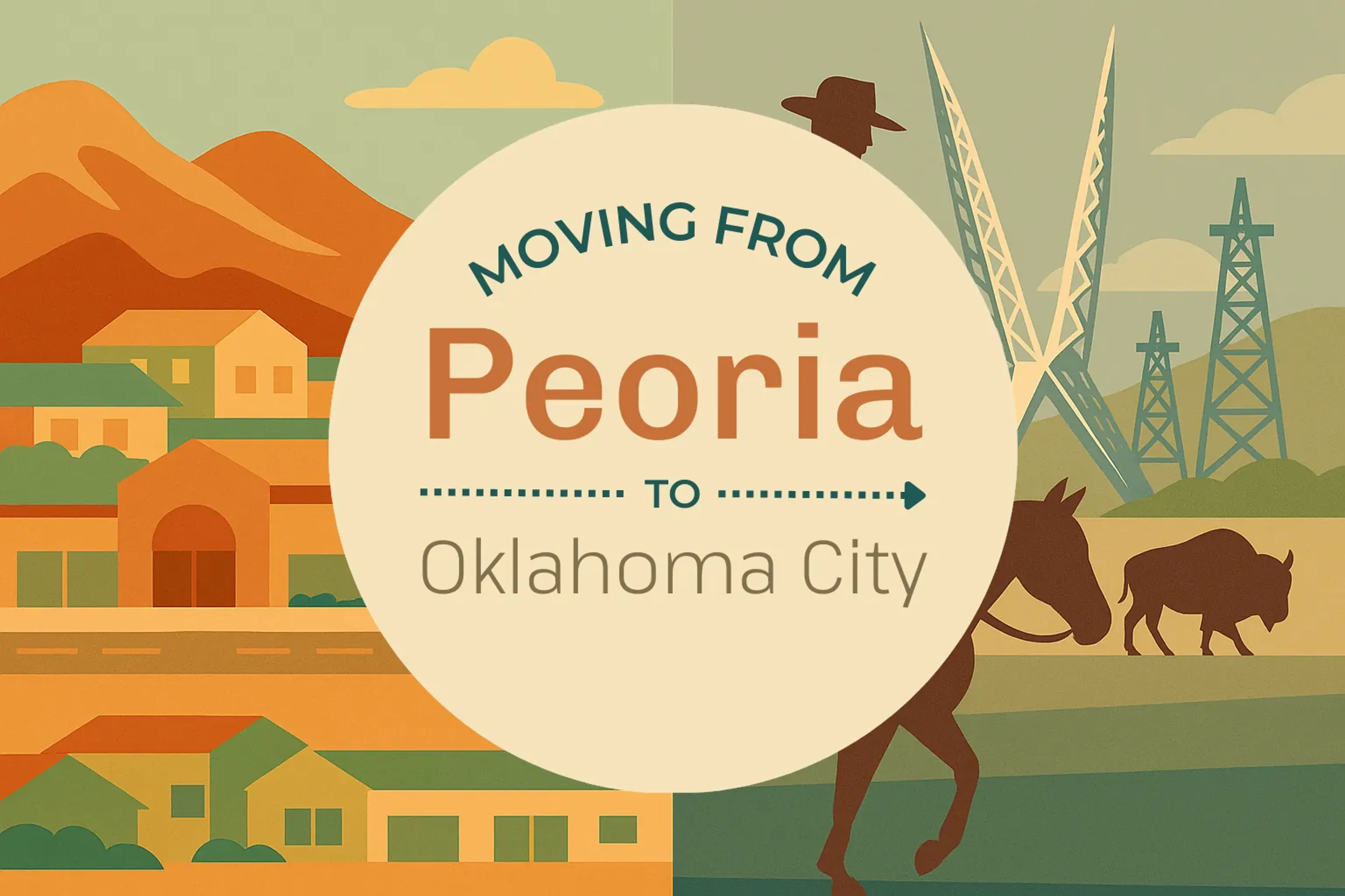 Side-by-side comparison of Peoria to Oklahoma City moving companies