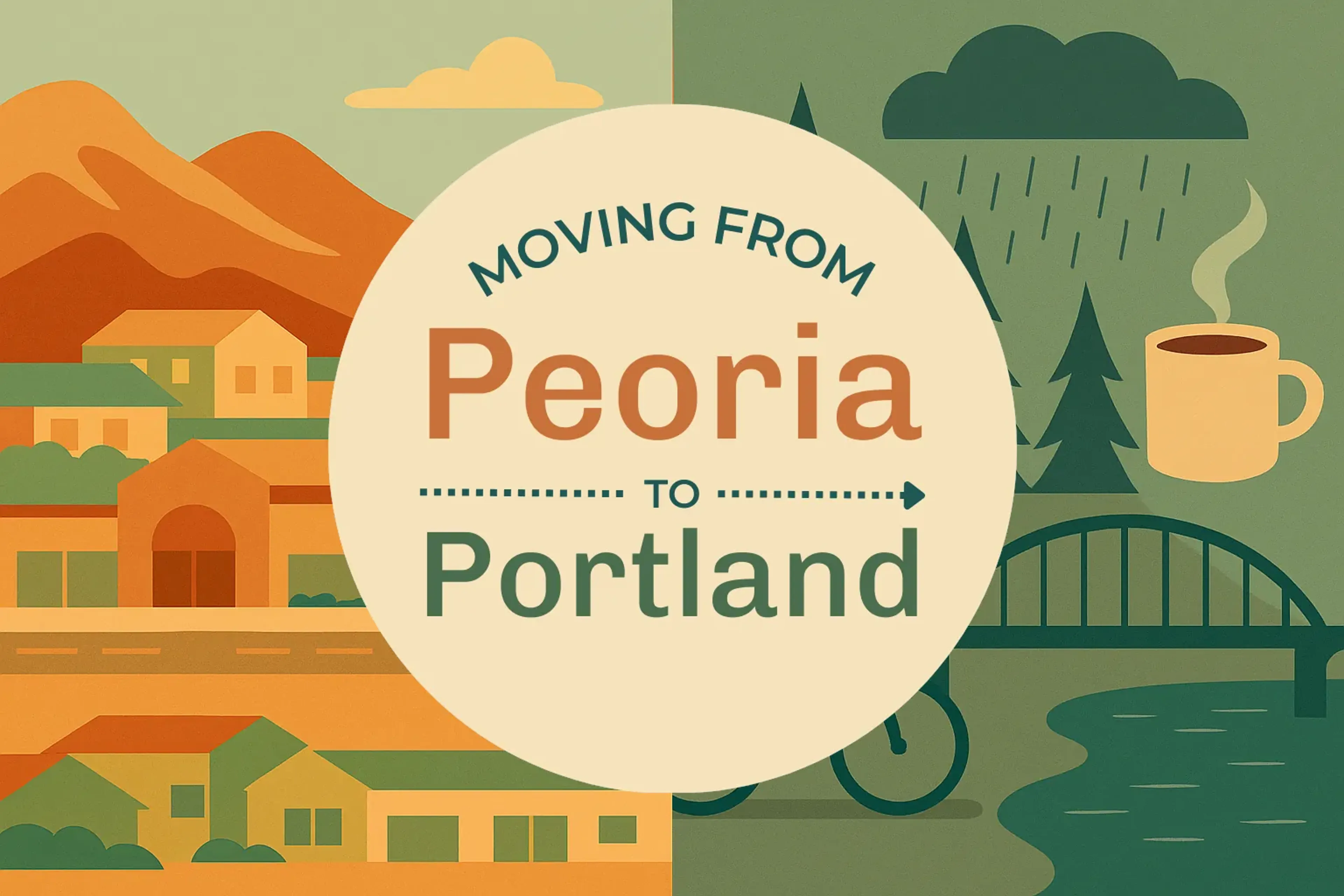 Side-by-side comparison of Peoria to Portland moving companies