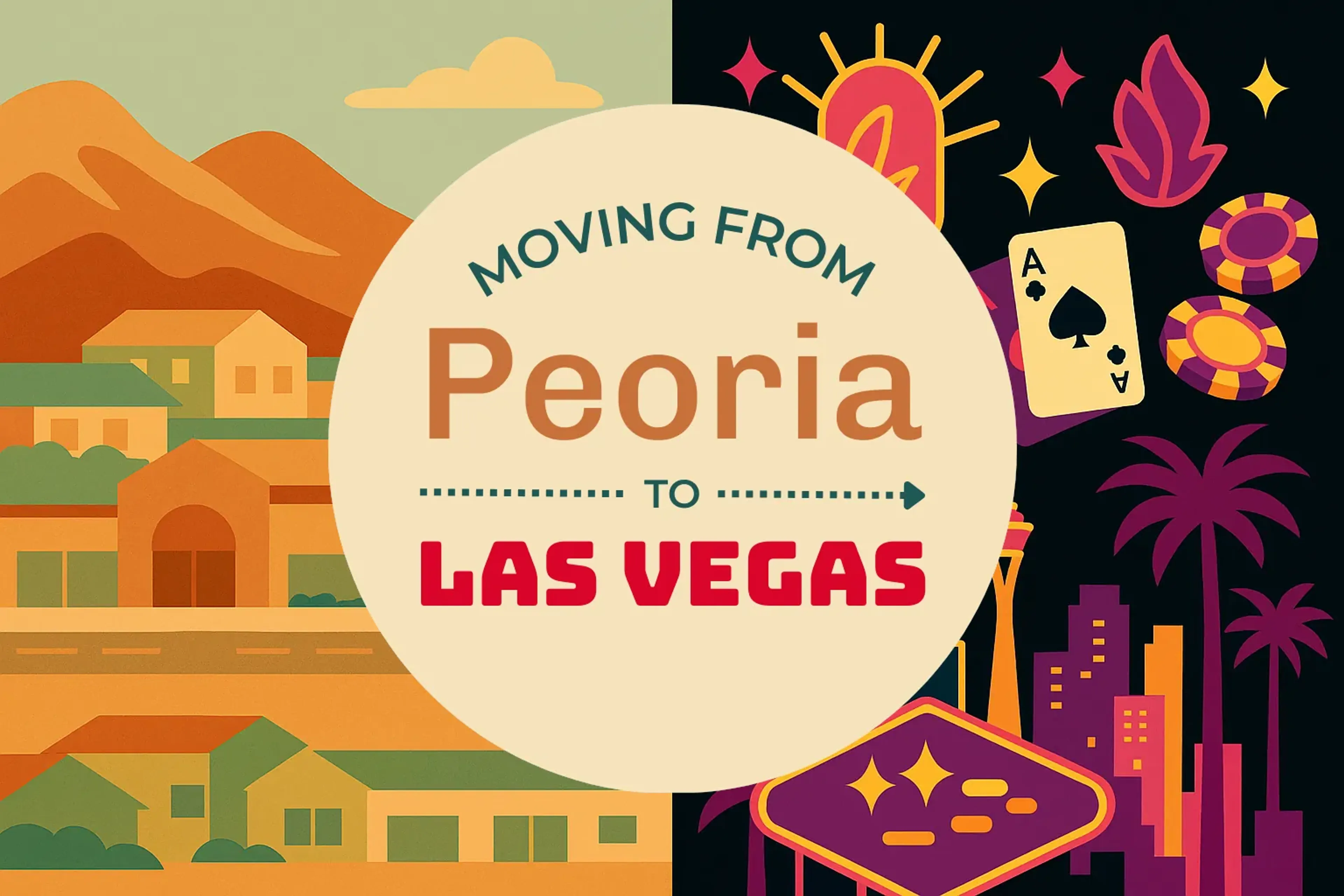 Side-by-side comparison of Peoria to Las Vegas moving companies