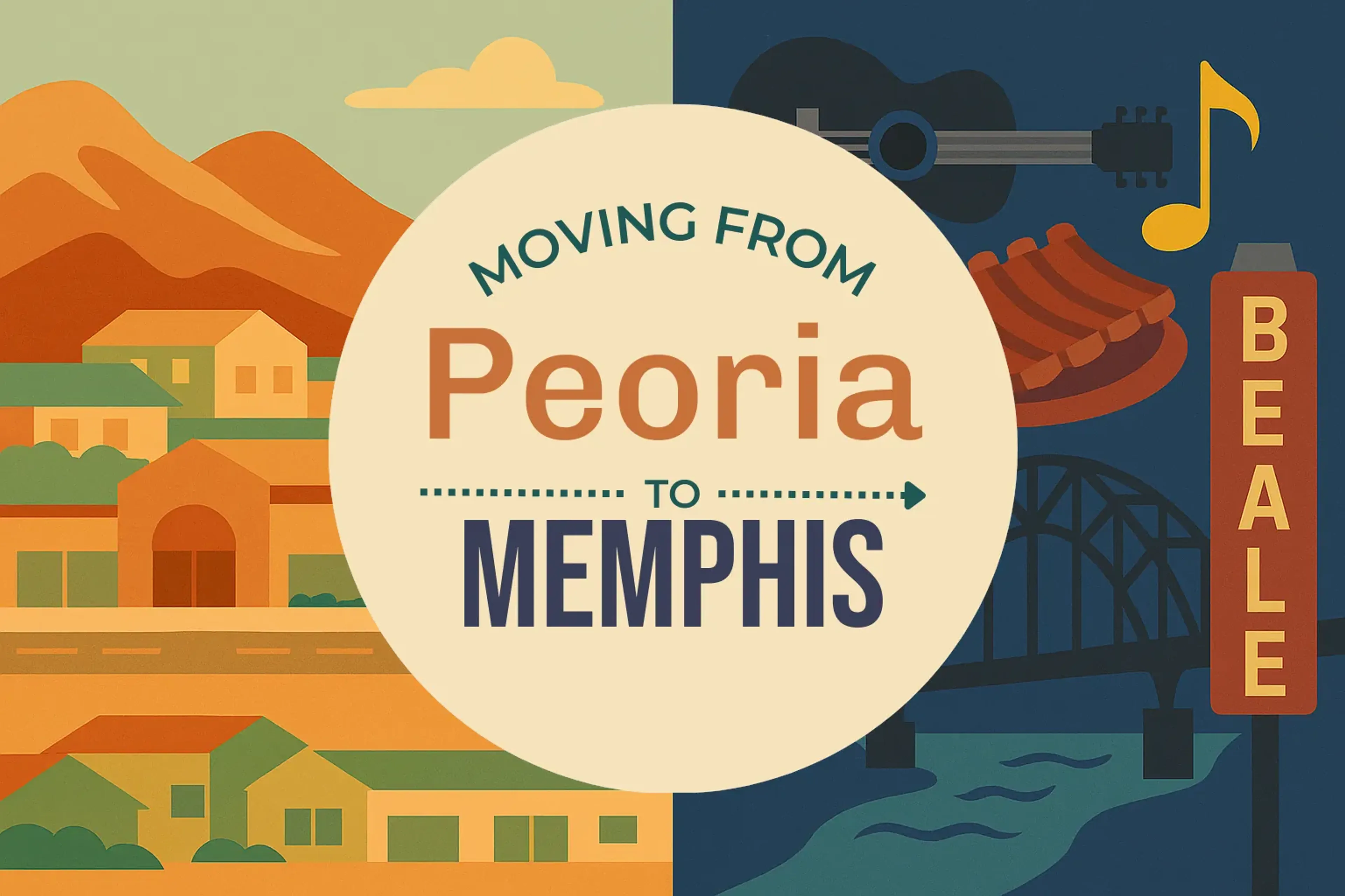 Side-by-side comparison of Peoria to Memphis moving companies