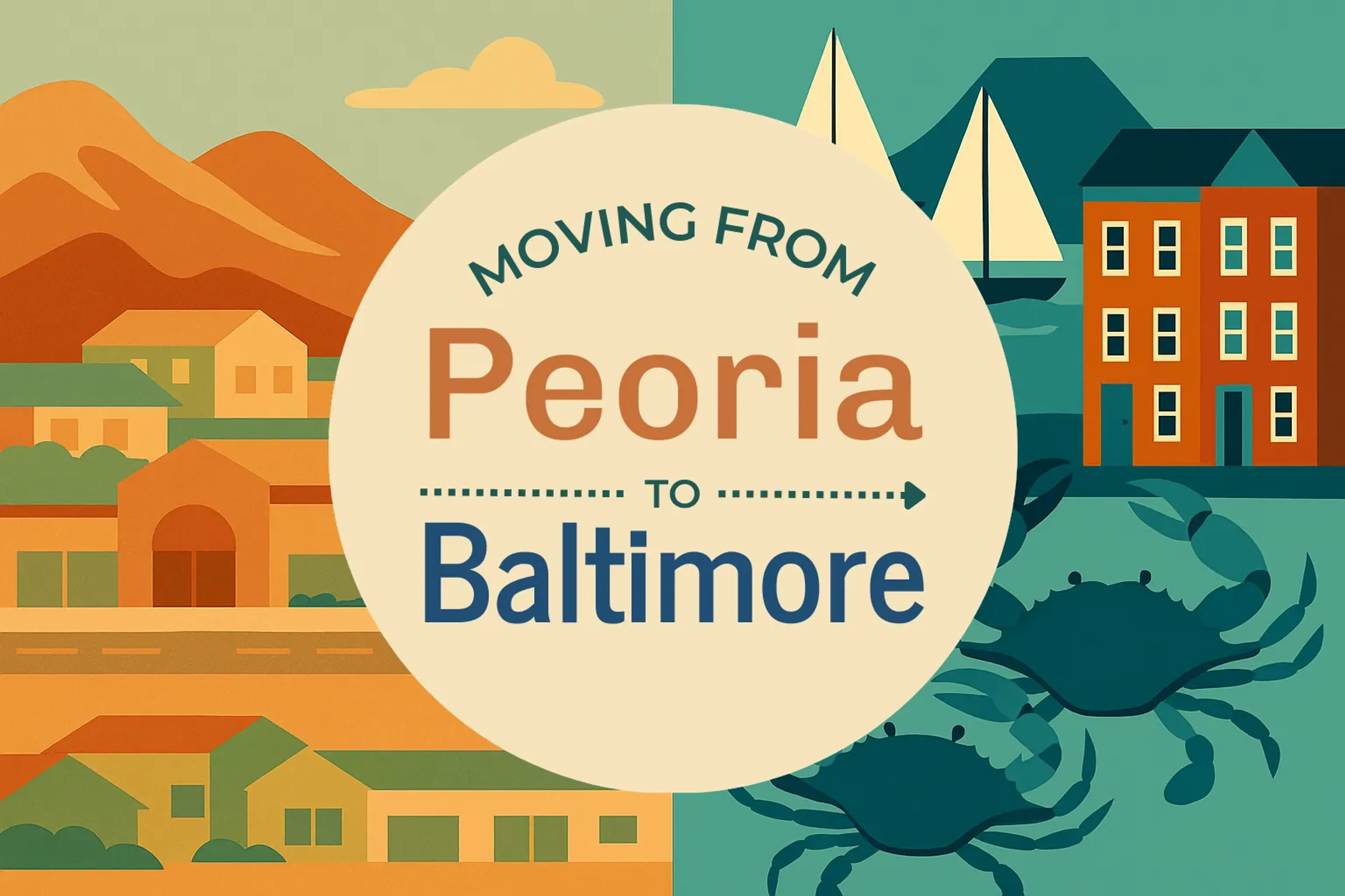 Side-by-side comparison of Peoria to Baltimore moving companies