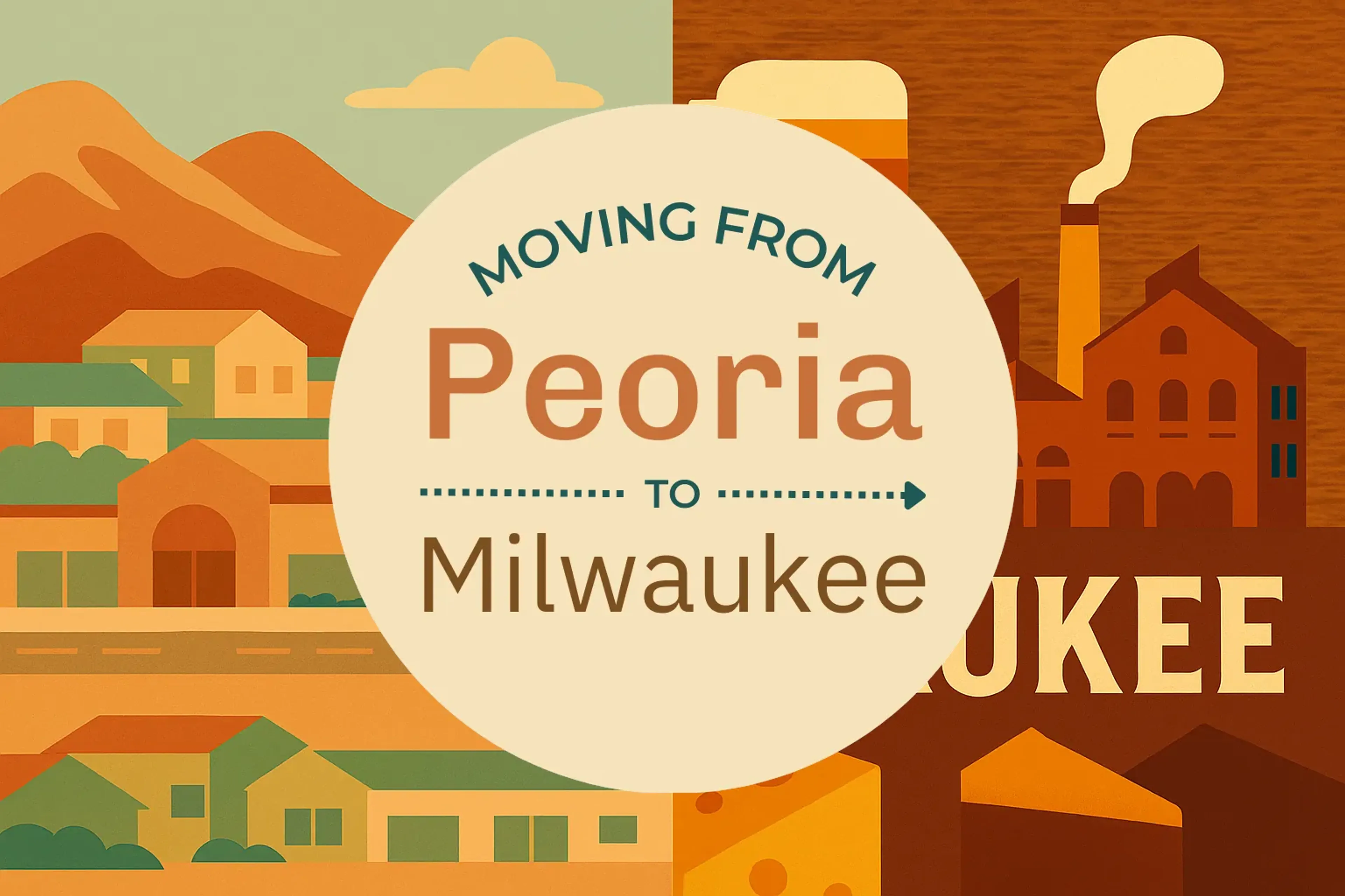 Side-by-side comparison of Peoria to Milwaukee moving companies