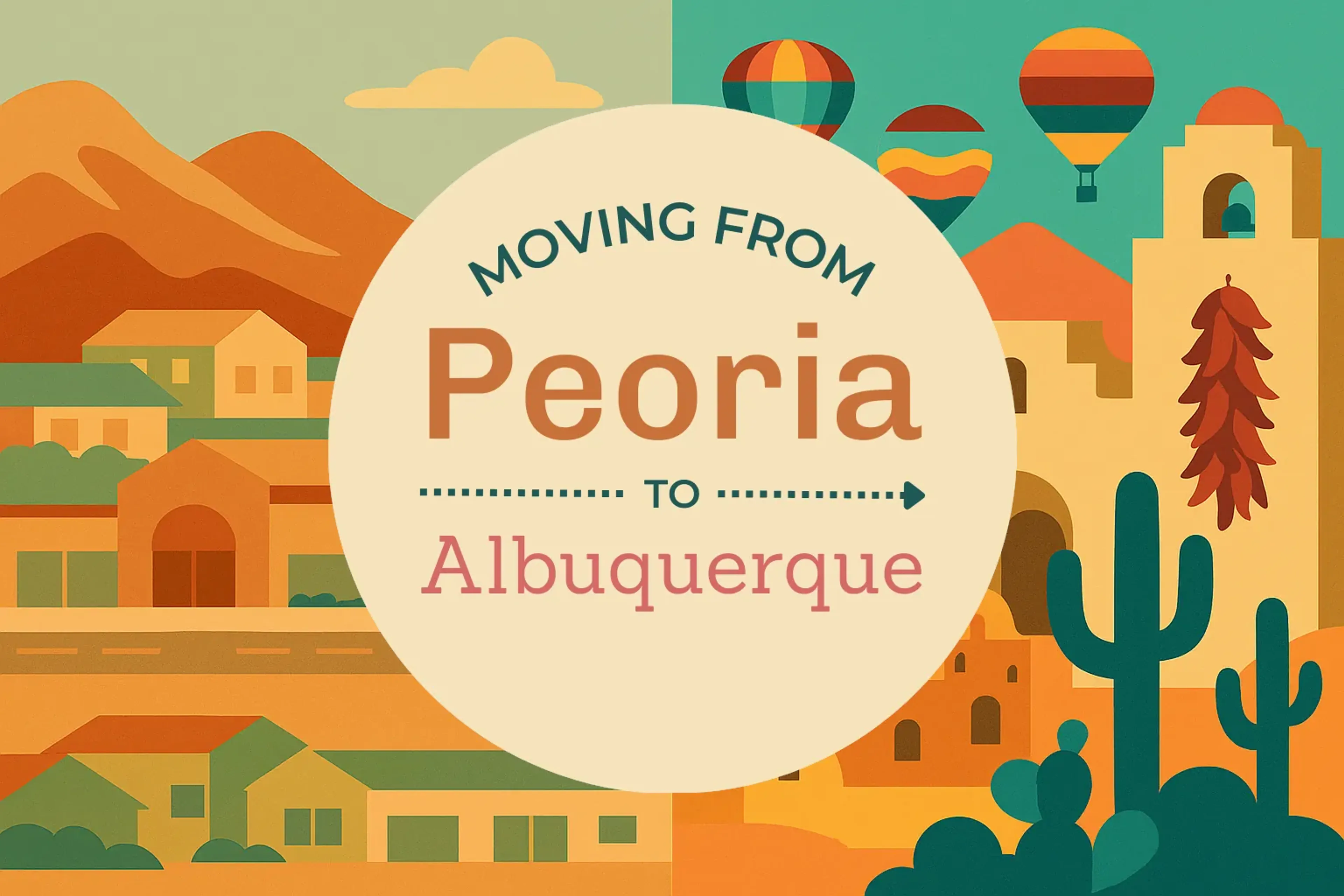 Side-by-side comparison of Peoria to Albuquerque moving companies
