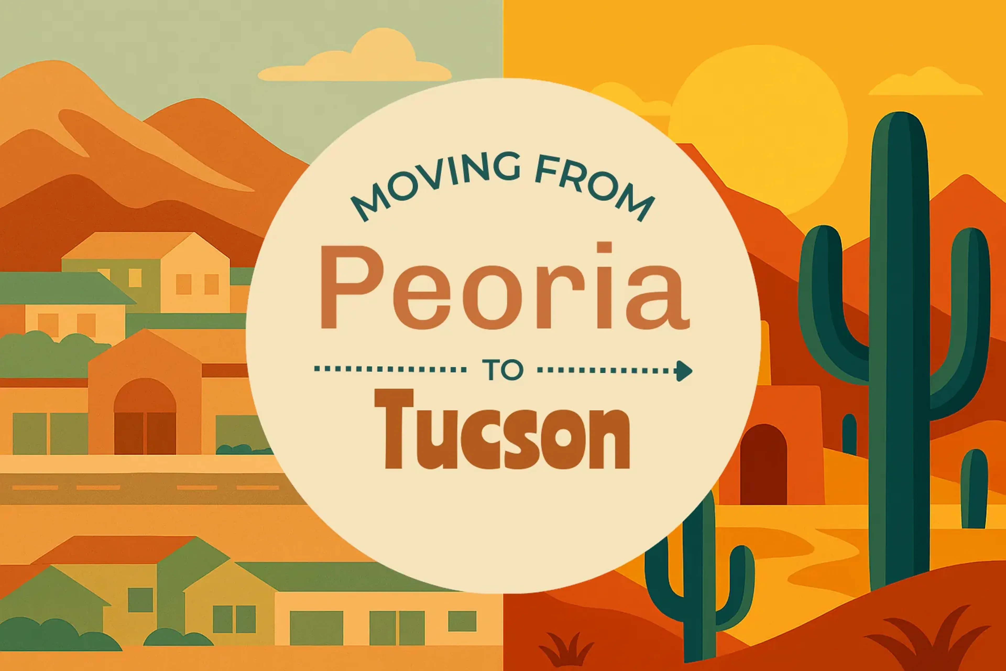 Side-by-side comparison of Peoria to Tucson moving companies