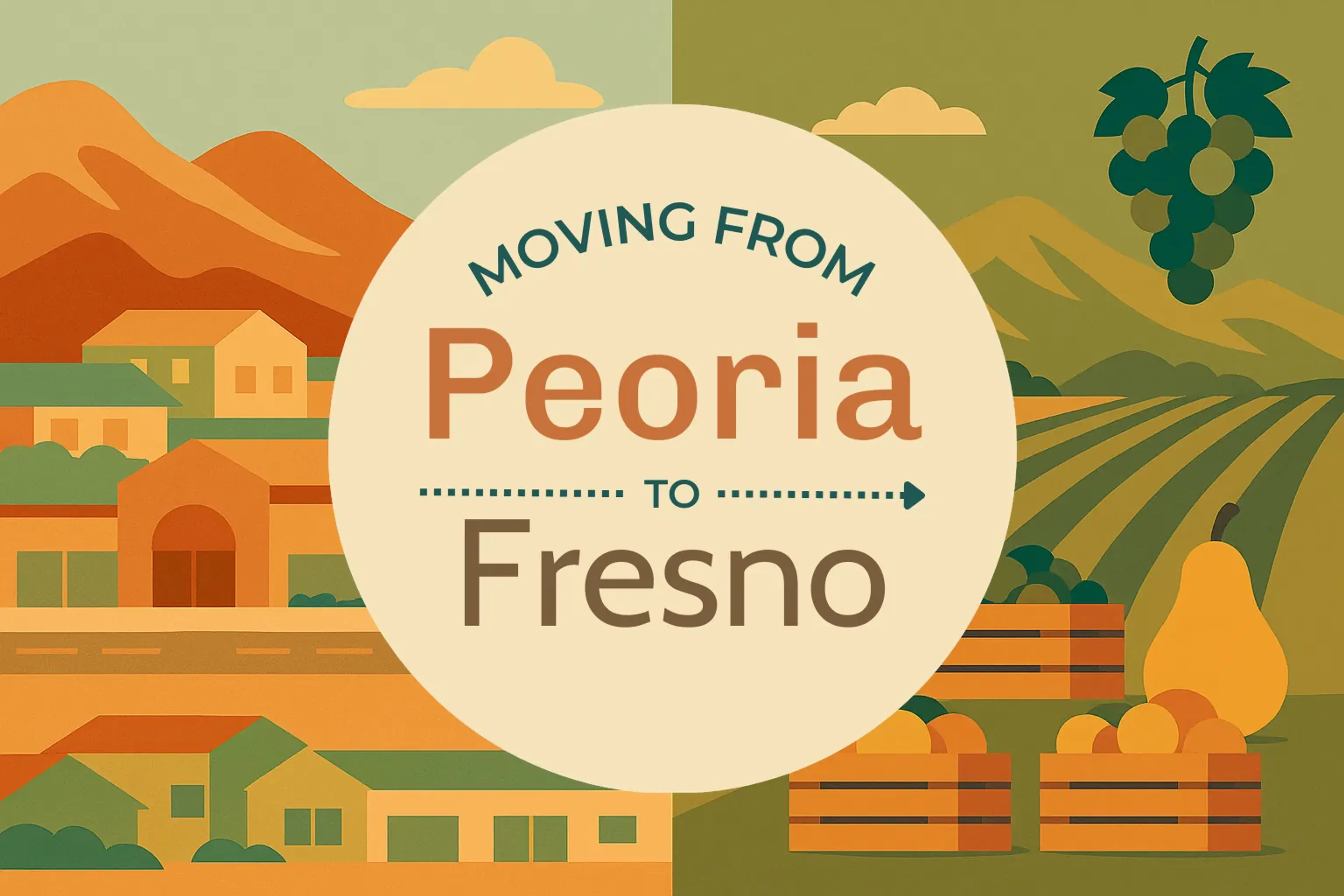 Side-by-side comparison of Peoria to Fresno moving companies