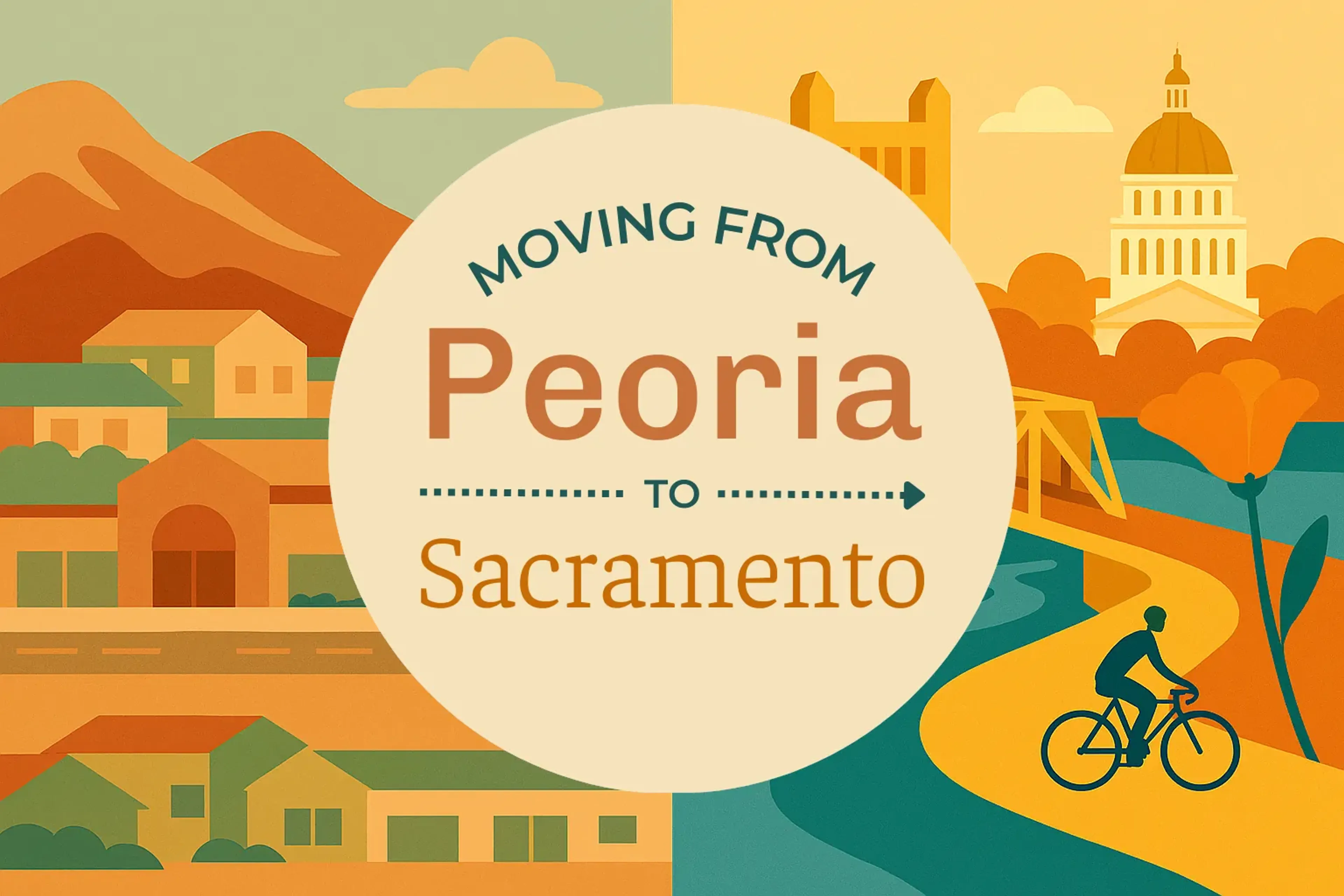 Side-by-side comparison of Peoria to Sacramento moving companies