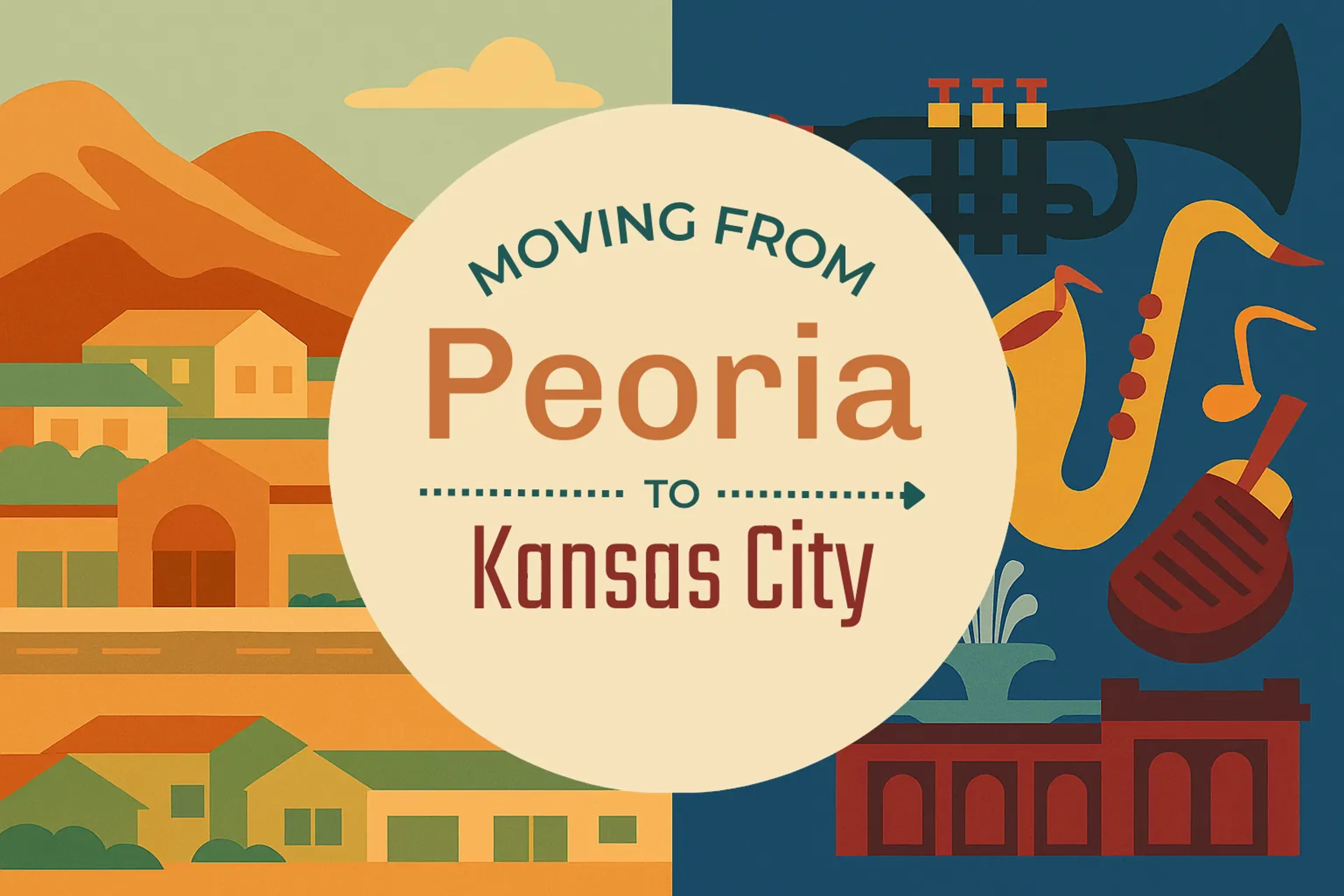 Side-by-side comparison of Peoria to Kansas City moving companies