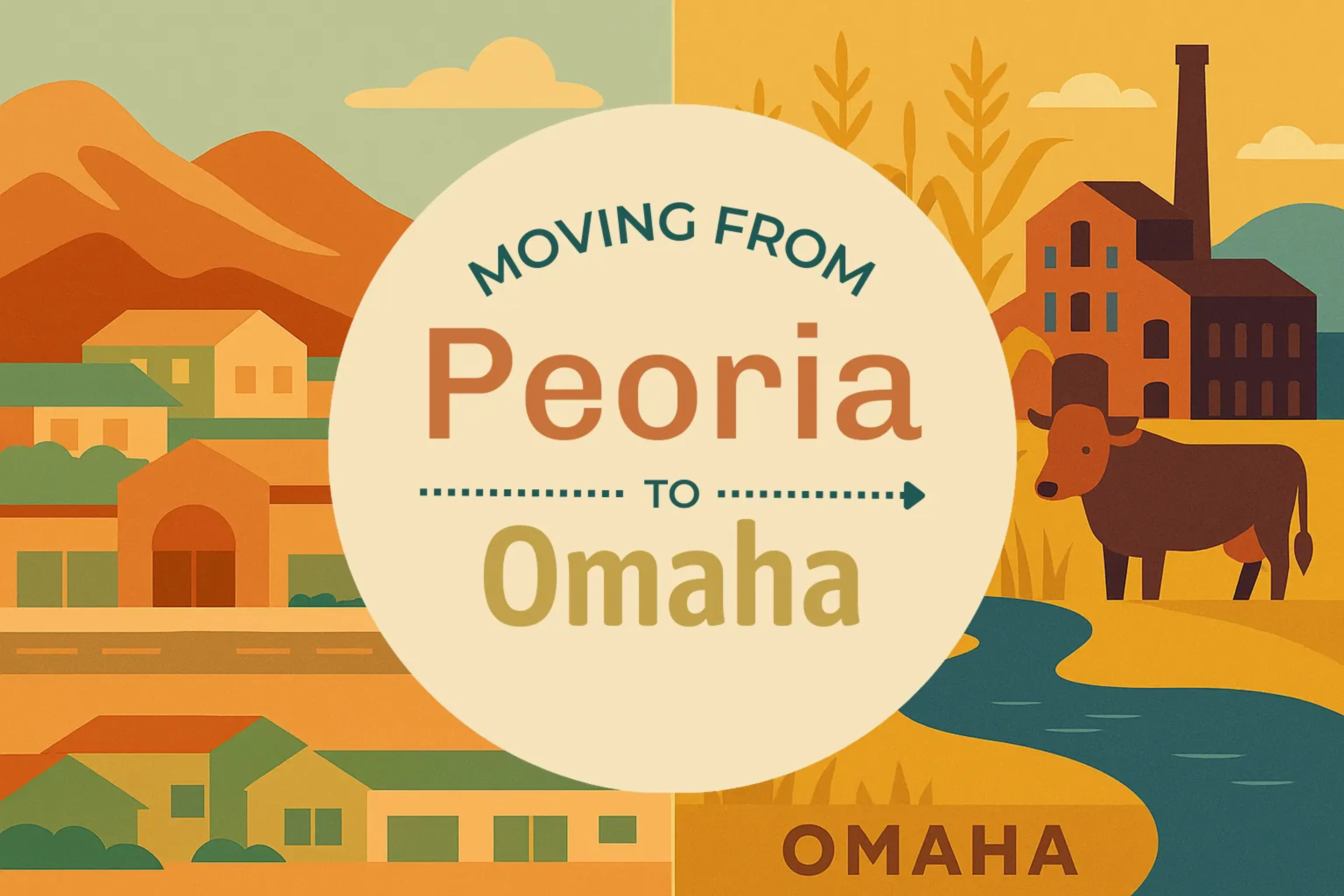 Side-by-side comparison of Peoria to Omaha moving companies