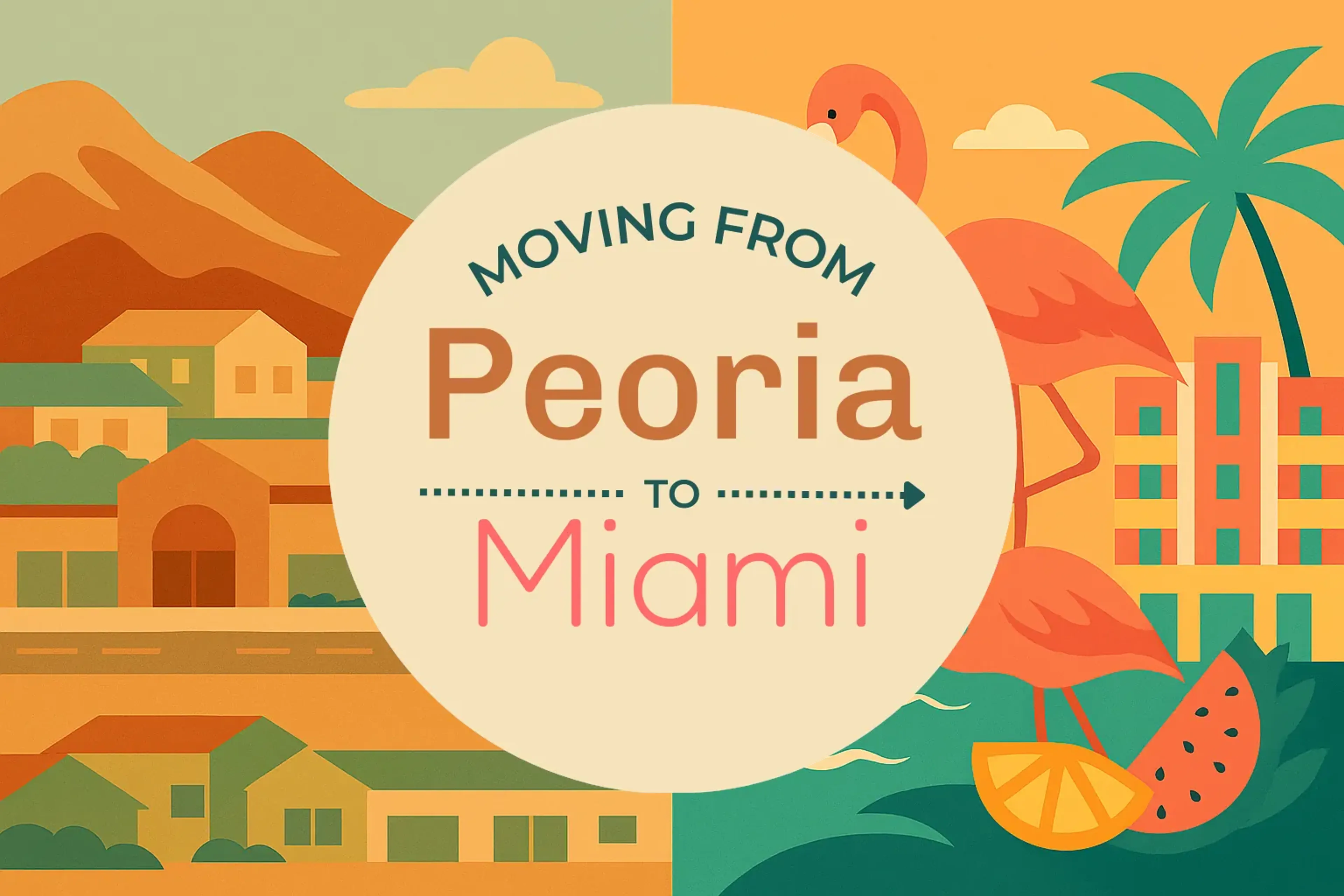 Side-by-side comparison of Peoria to Miami moving companies