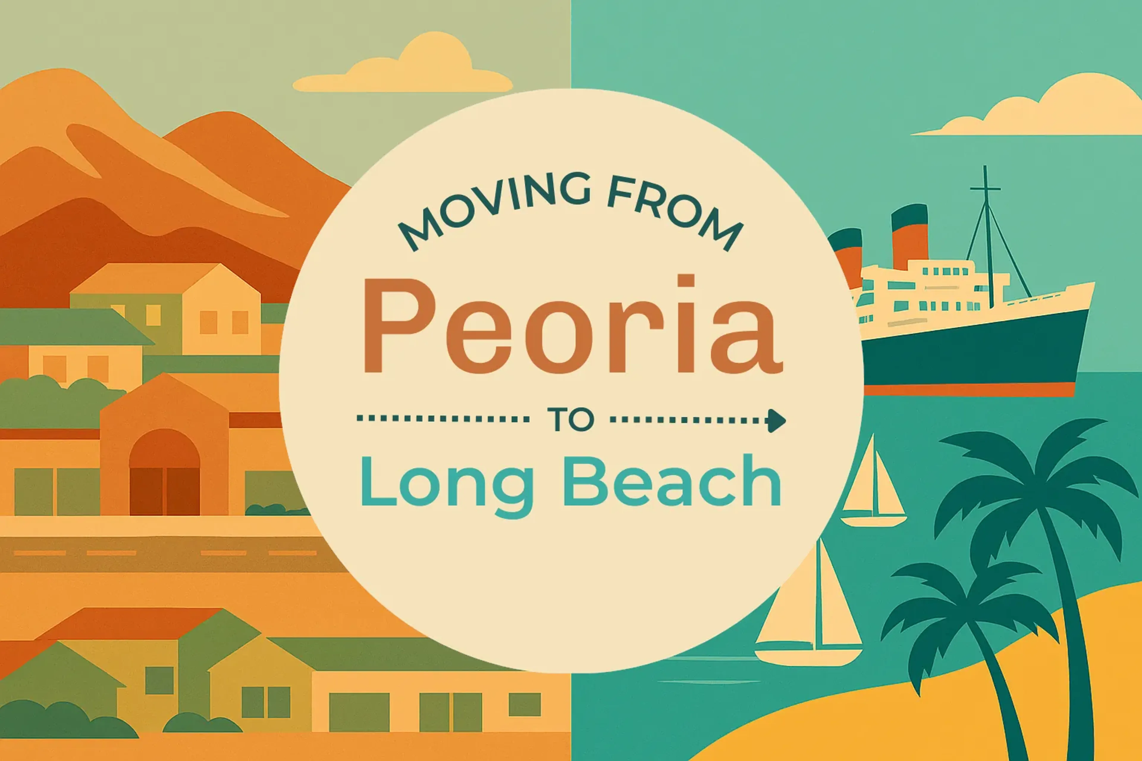 Side-by-side comparison of Peoria to Long Beach moving companies