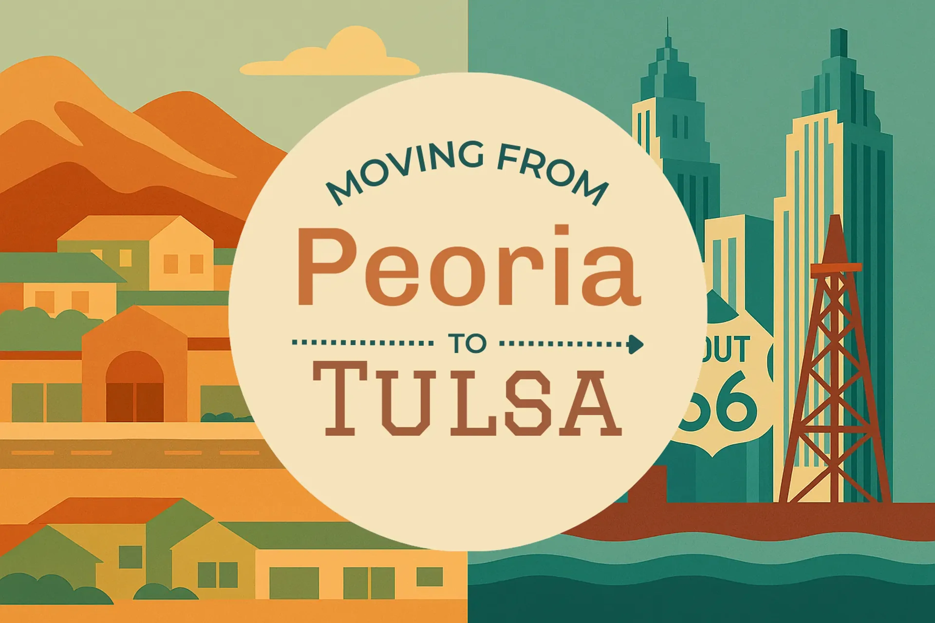 Side-by-side comparison of Peoria to Tulsa moving companies