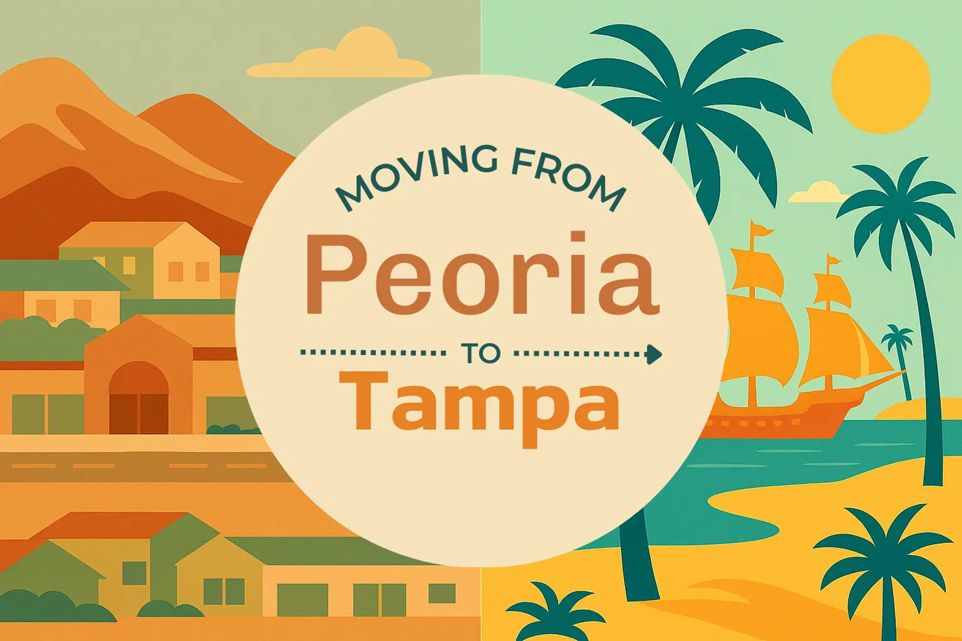 Side-by-side comparison of Peoria to Tampa moving companies