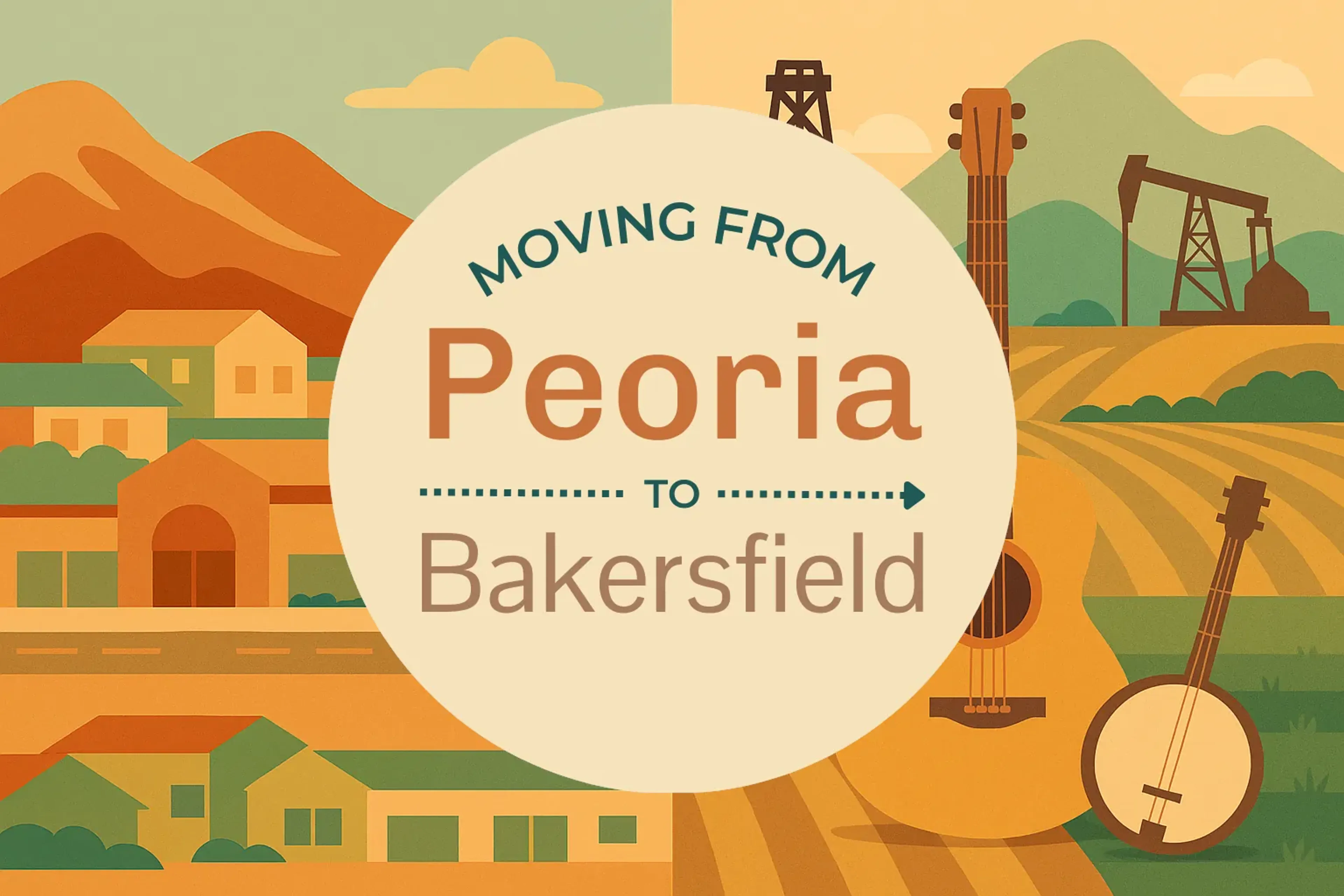 Side-by-side comparison of Peoria to Bakersfield moving companies