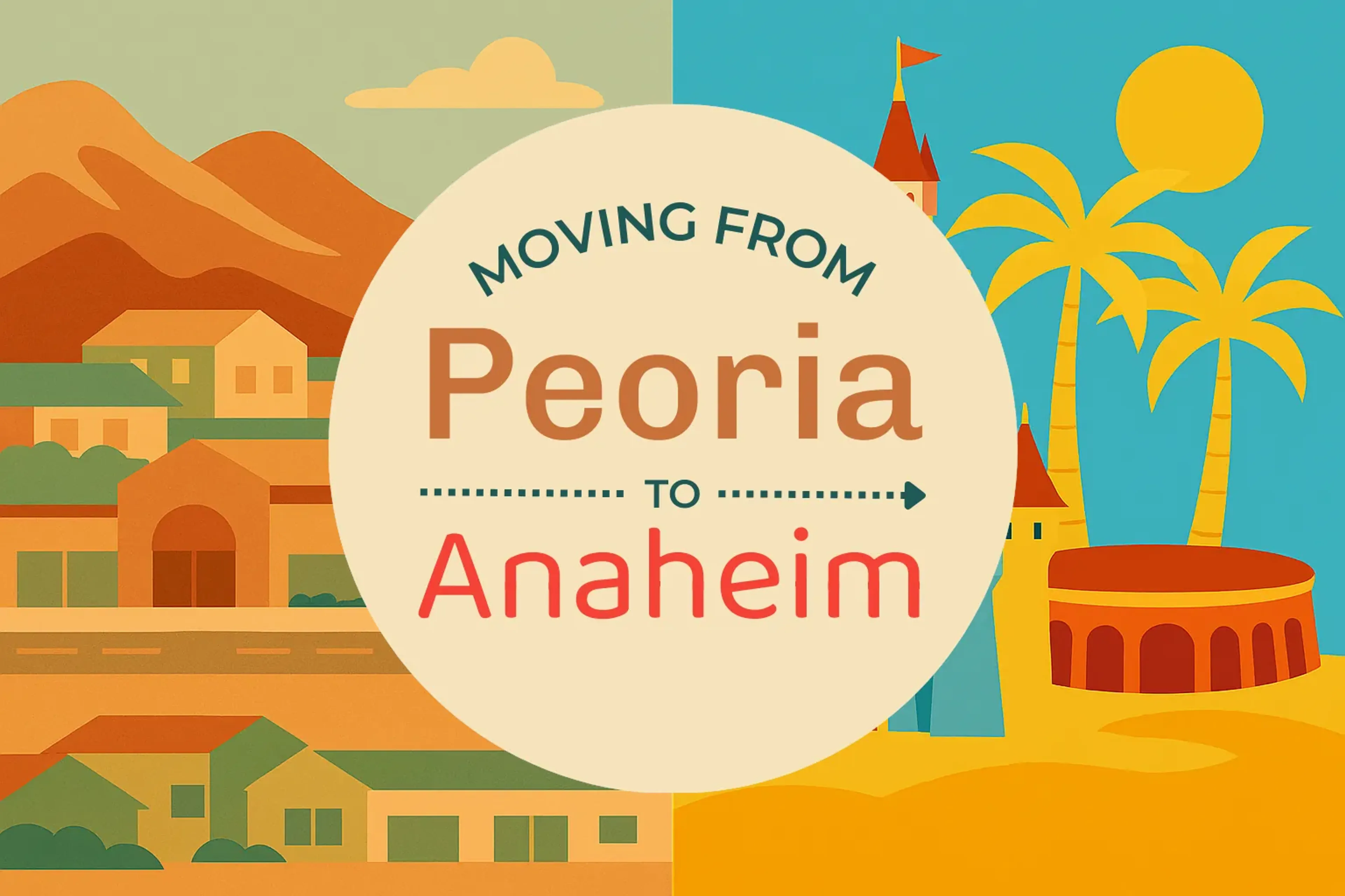 Side-by-side comparison of Peoria to Anaheim moving companies