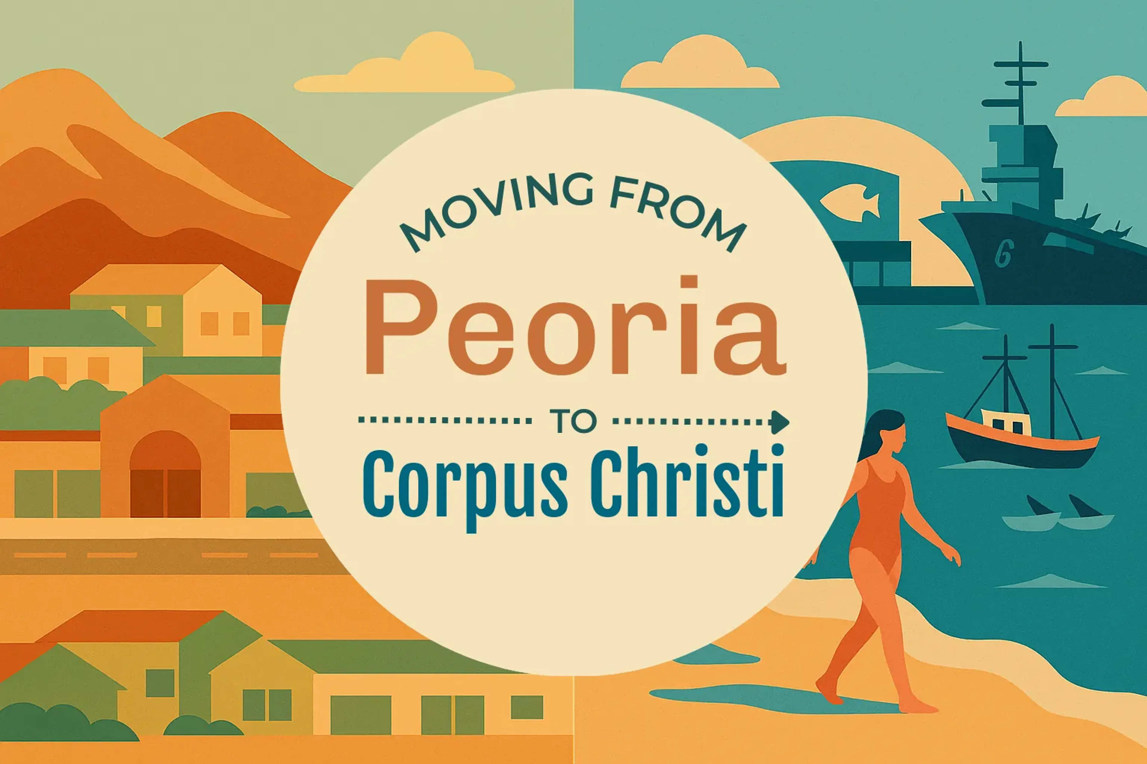 Side-by-side comparison of Peoria to Corpus Christi moving companies