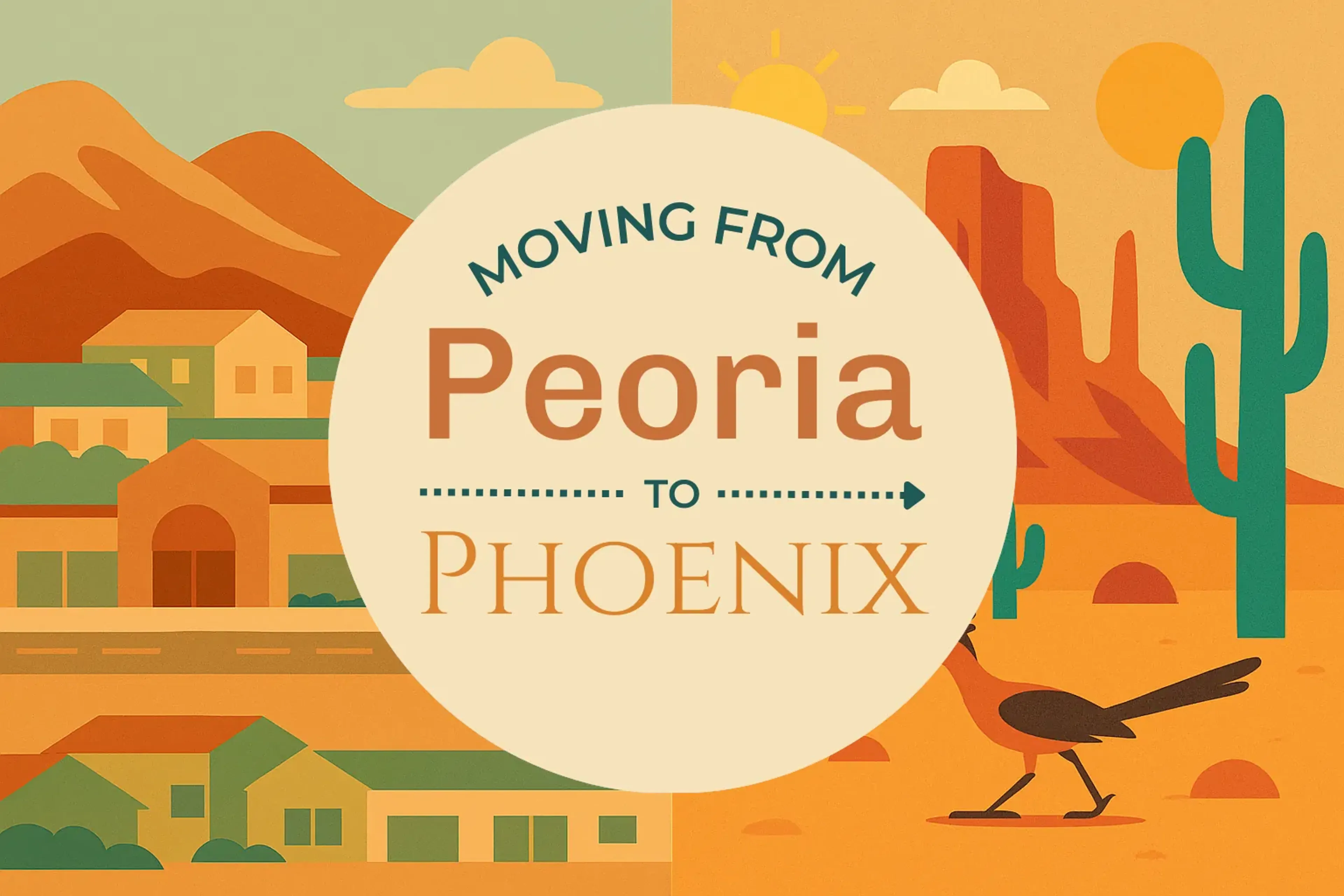 Side-by-side comparison of Peoria to Phoenix moving companies