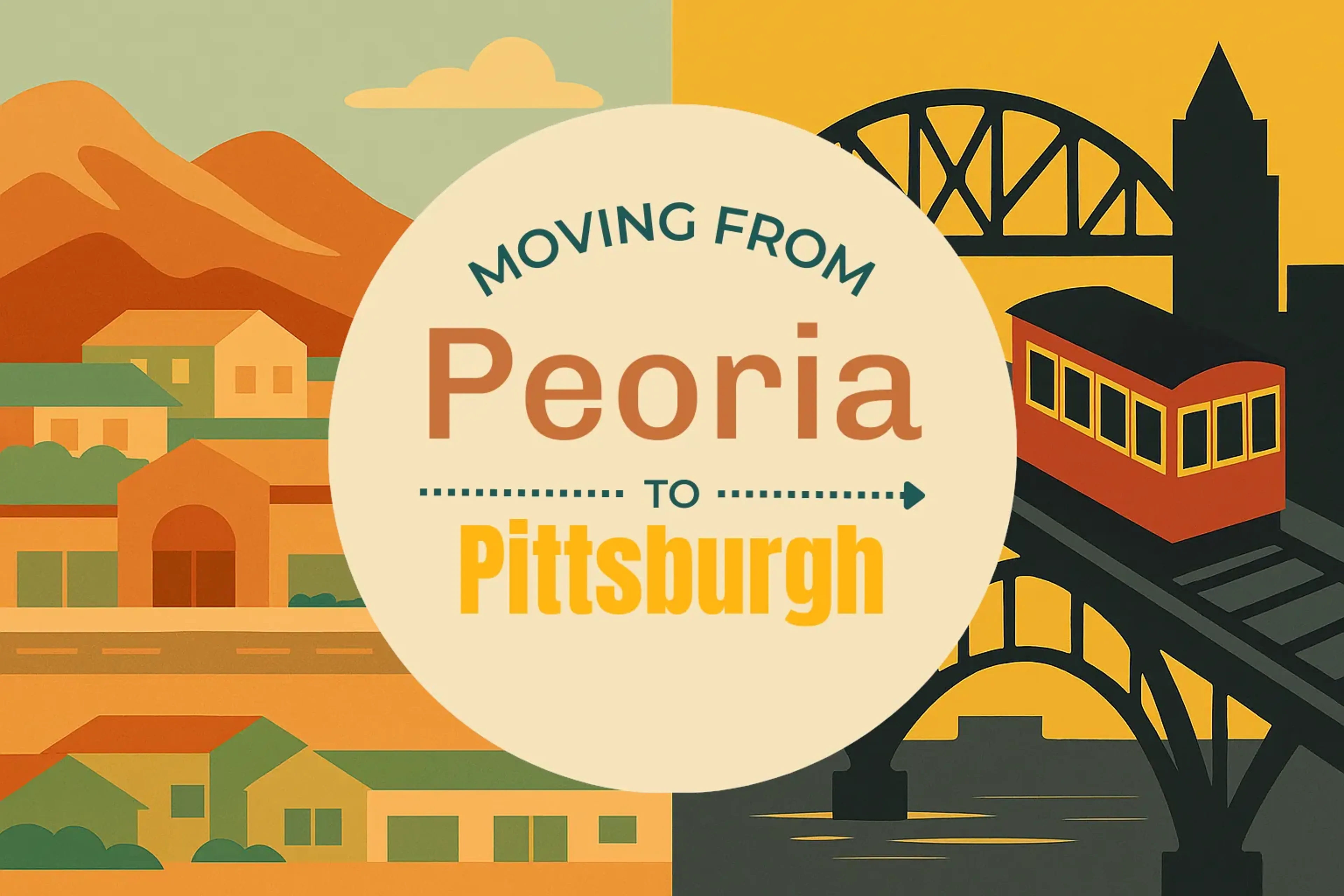 Side-by-side comparison of Peoria to Pittsburgh moving companies