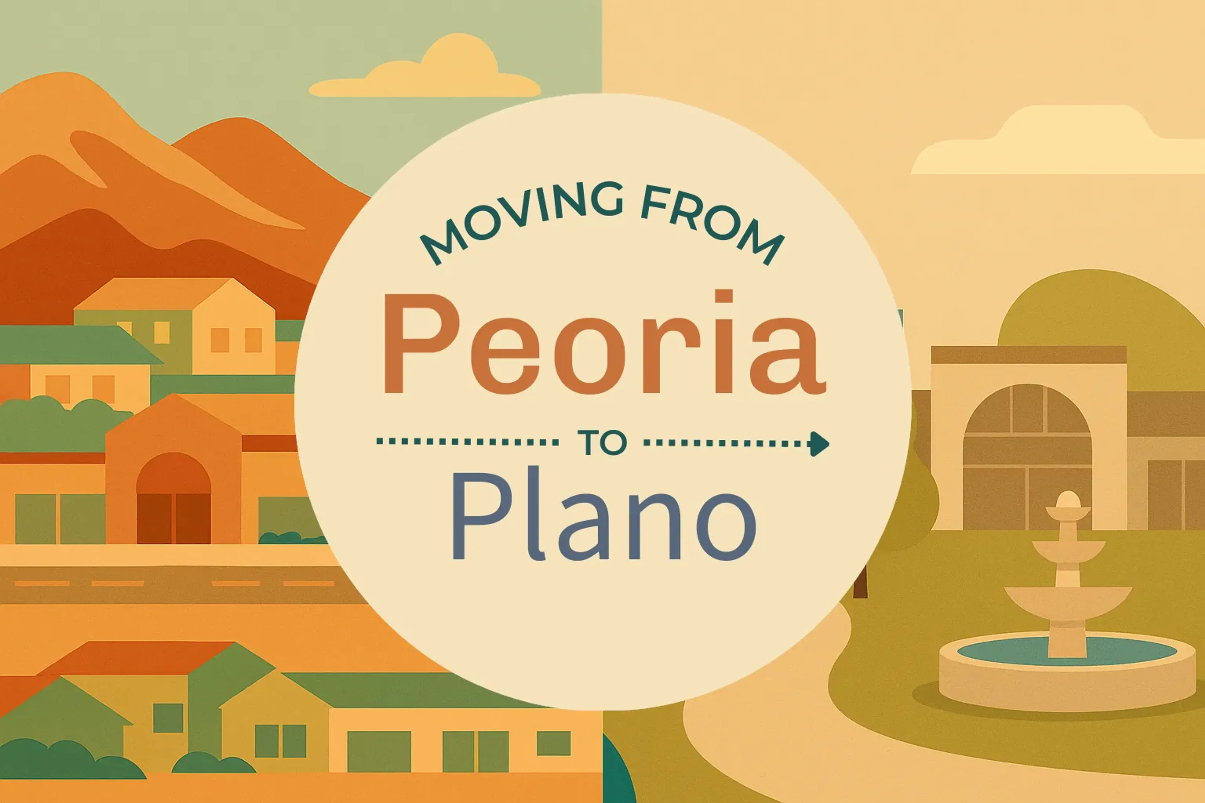 Side-by-side comparison of Peoria to Plano moving companies