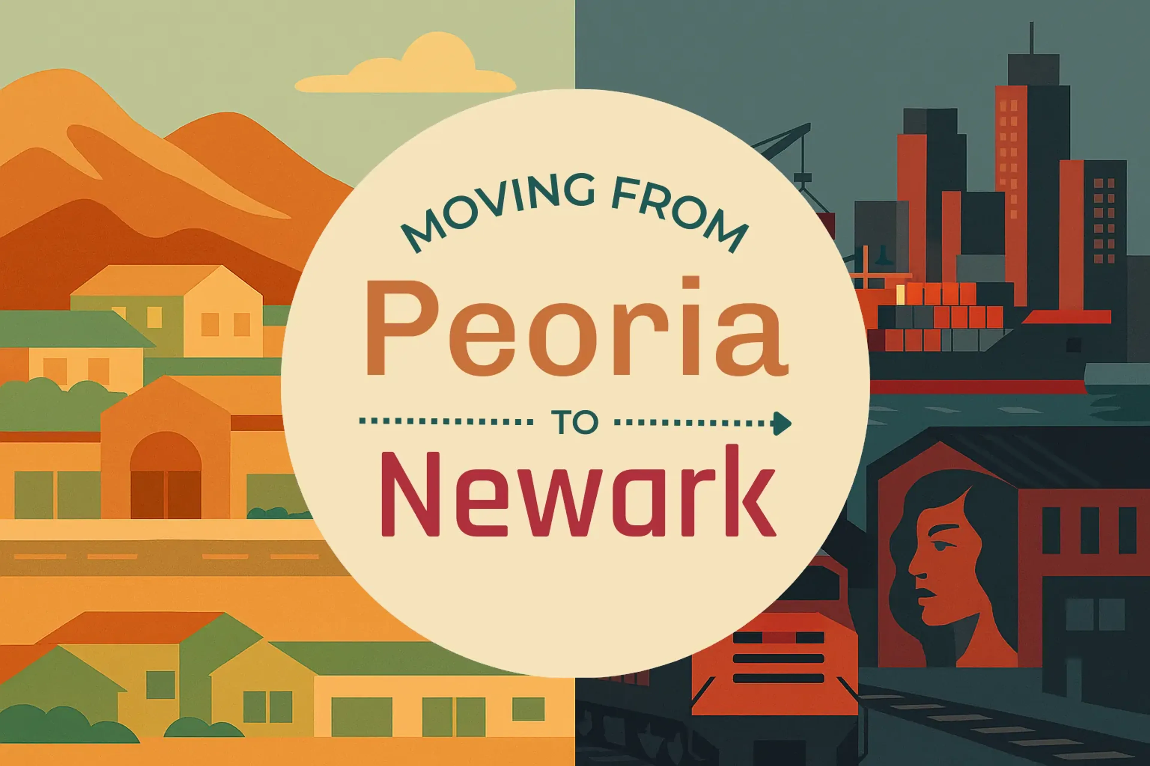 Side-by-side comparison of Peoria to Newark moving companies