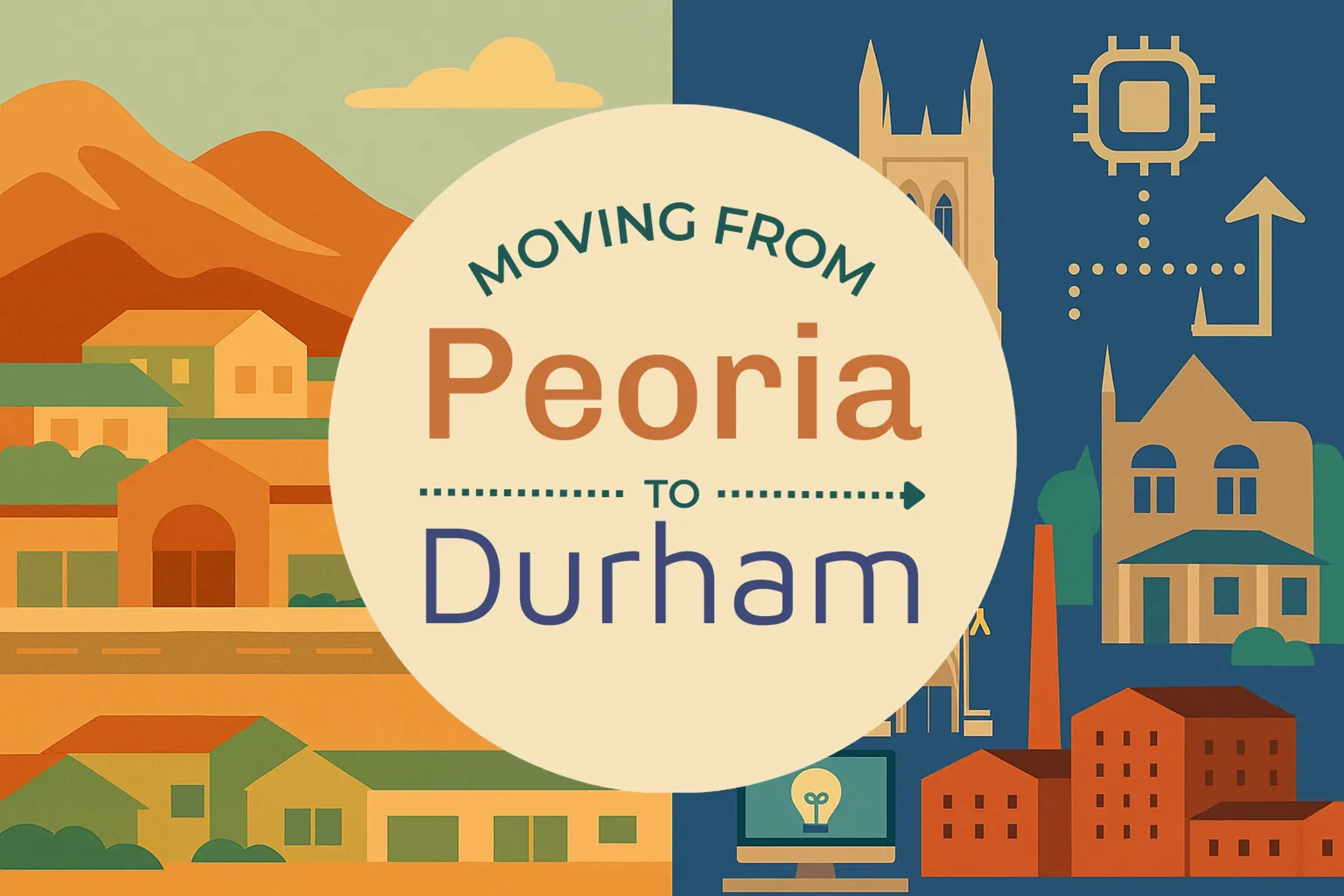 Side-by-side comparison of Peoria to Durham moving companies