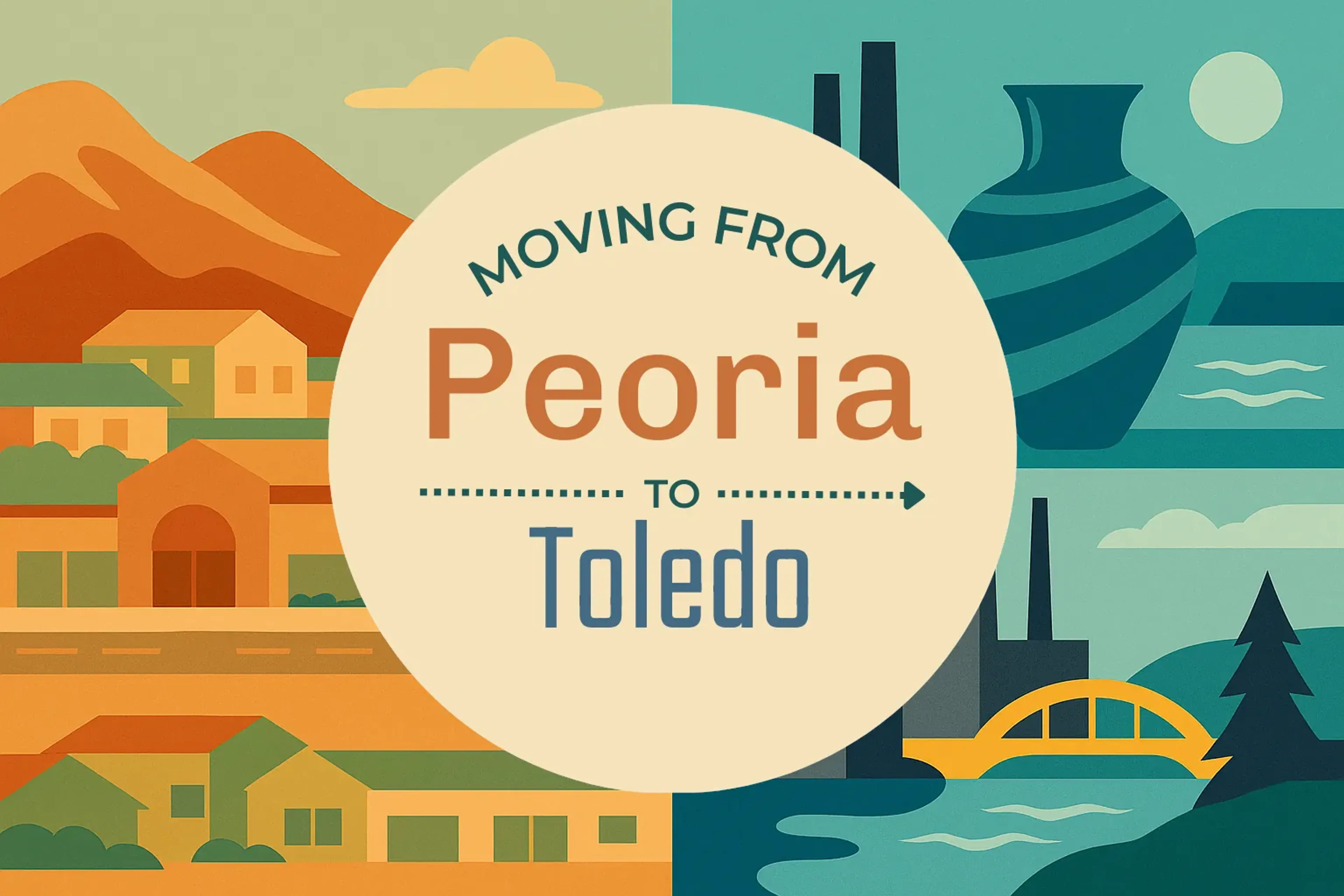 Side-by-side comparison of Peoria to Toledo moving companies