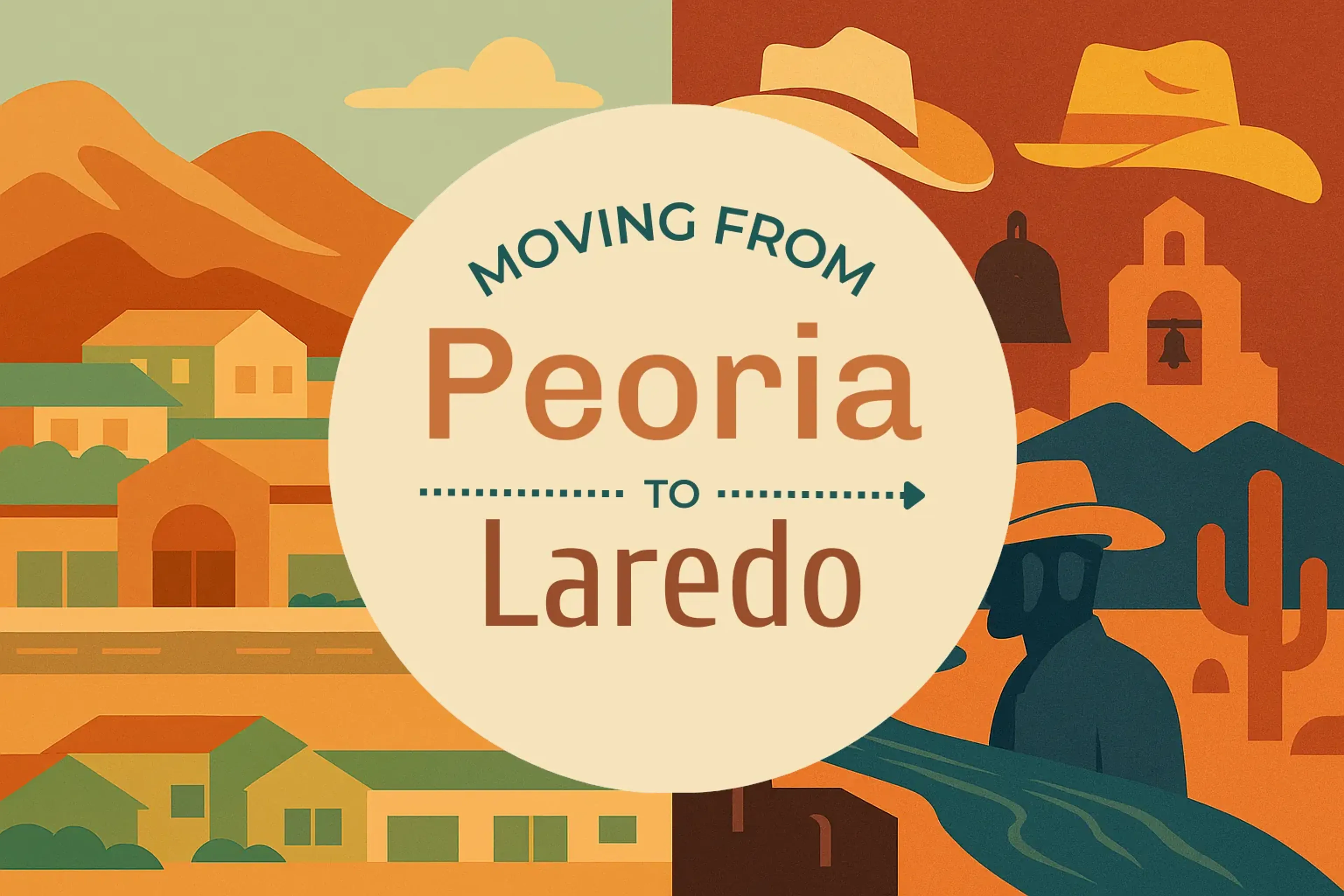 Side-by-side comparison of Peoria to Laredo moving companies