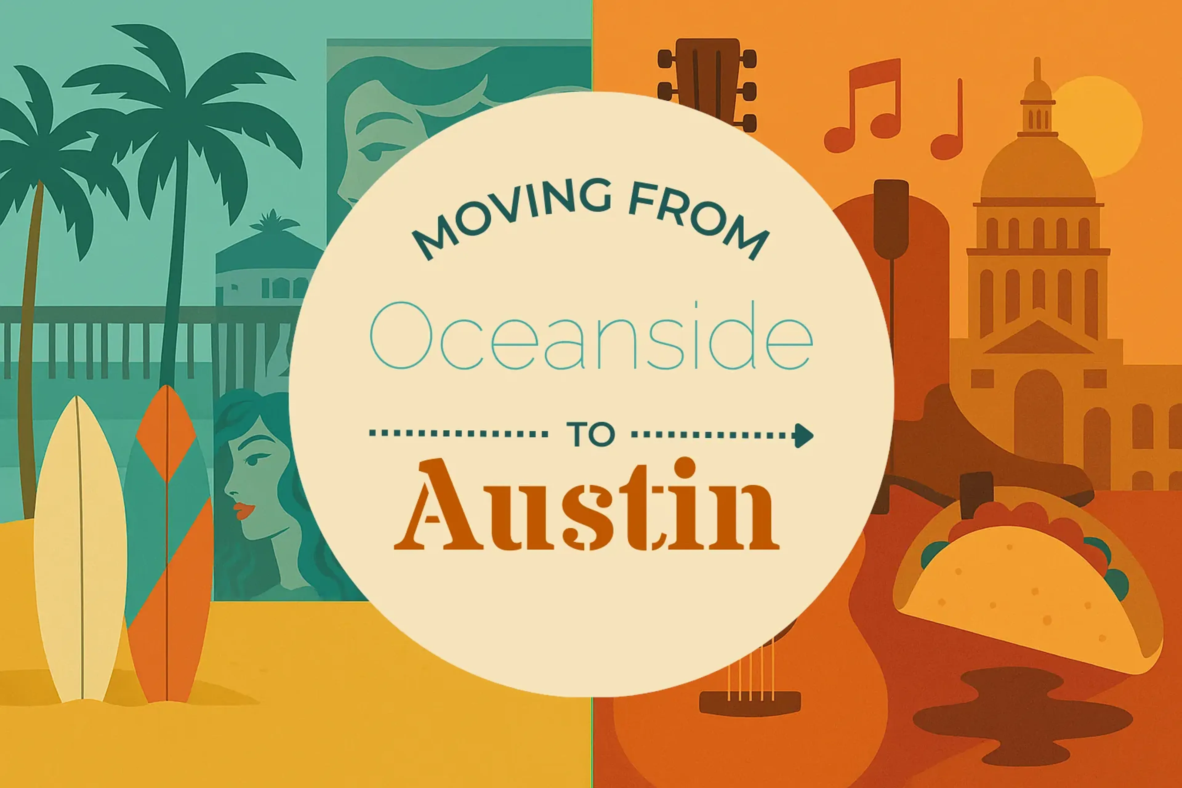 Side-by-side comparison of Oceanside to Austin moving companies