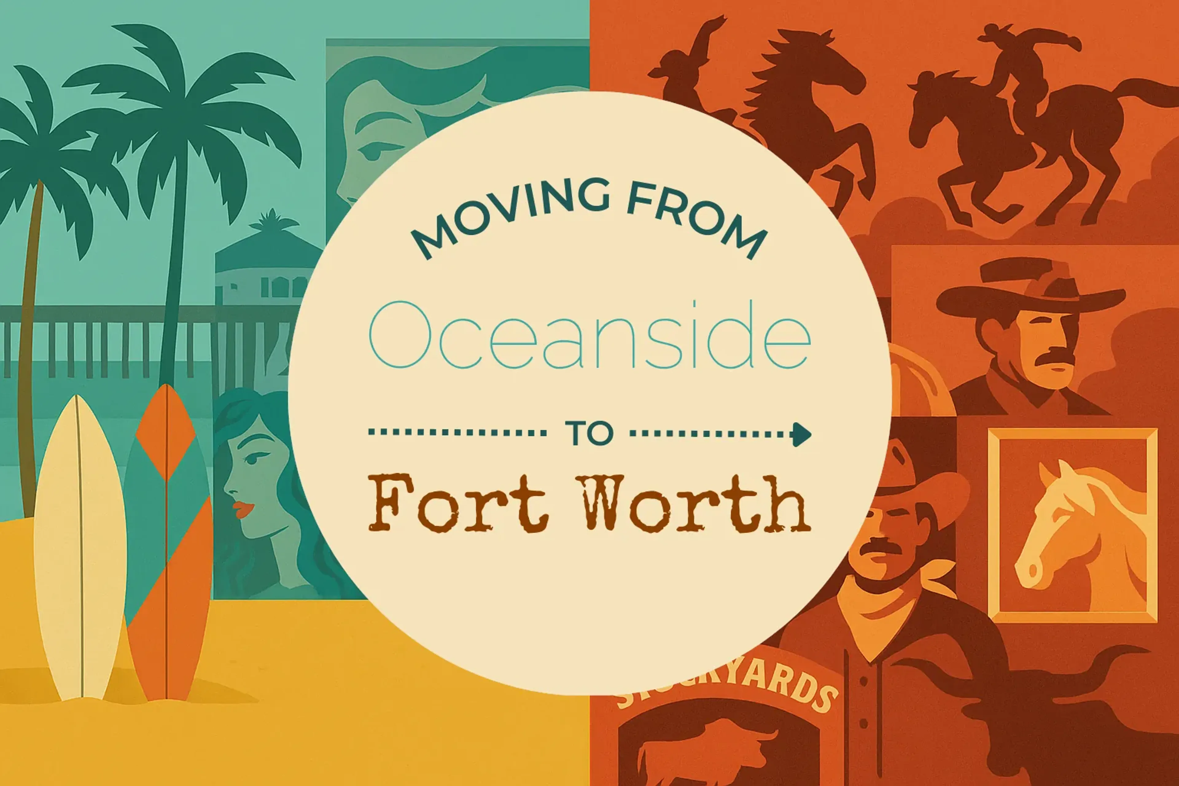 Side-by-side comparison of Oceanside to Fort Worth moving companies