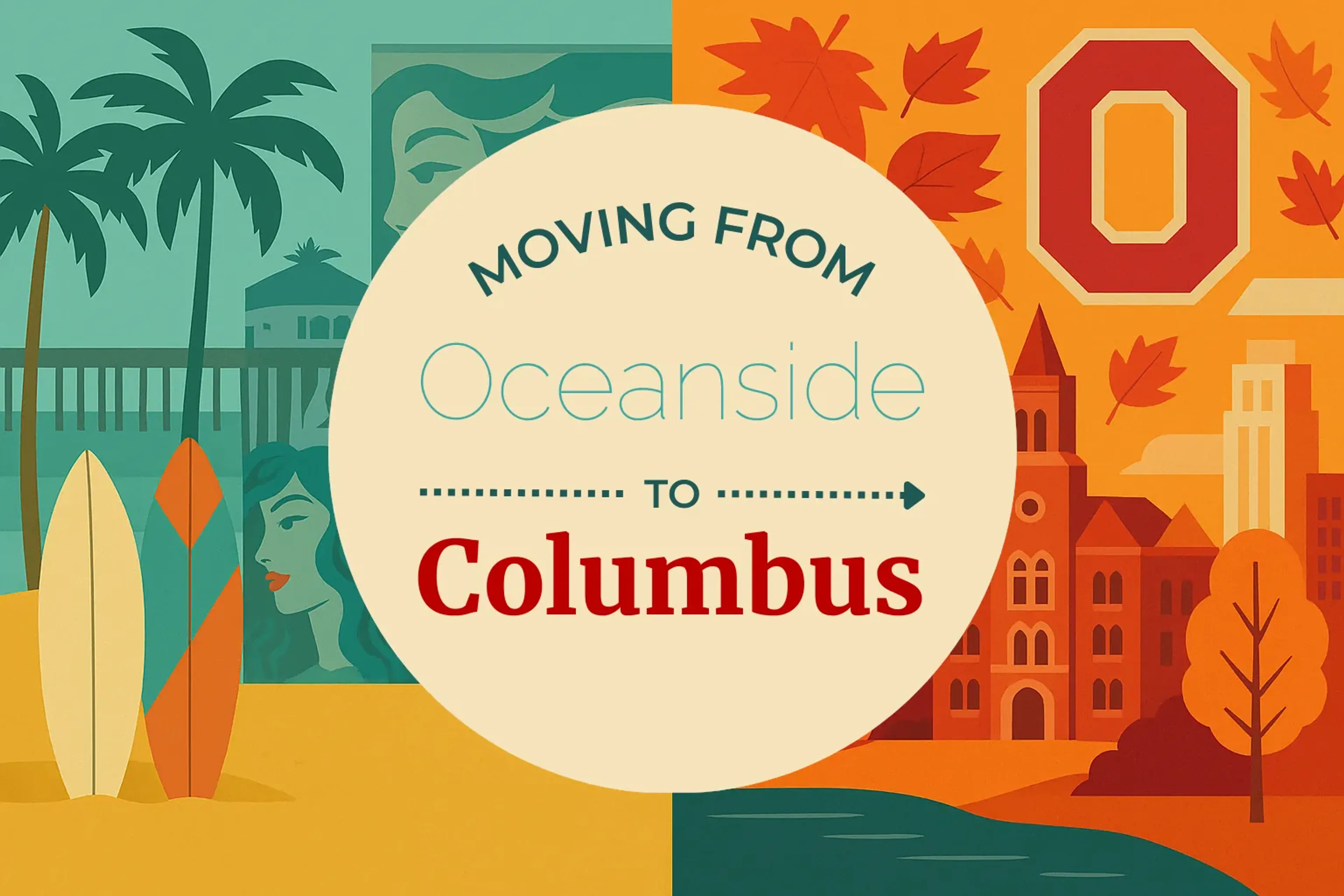 Side-by-side comparison of Oceanside to Columbus moving companies