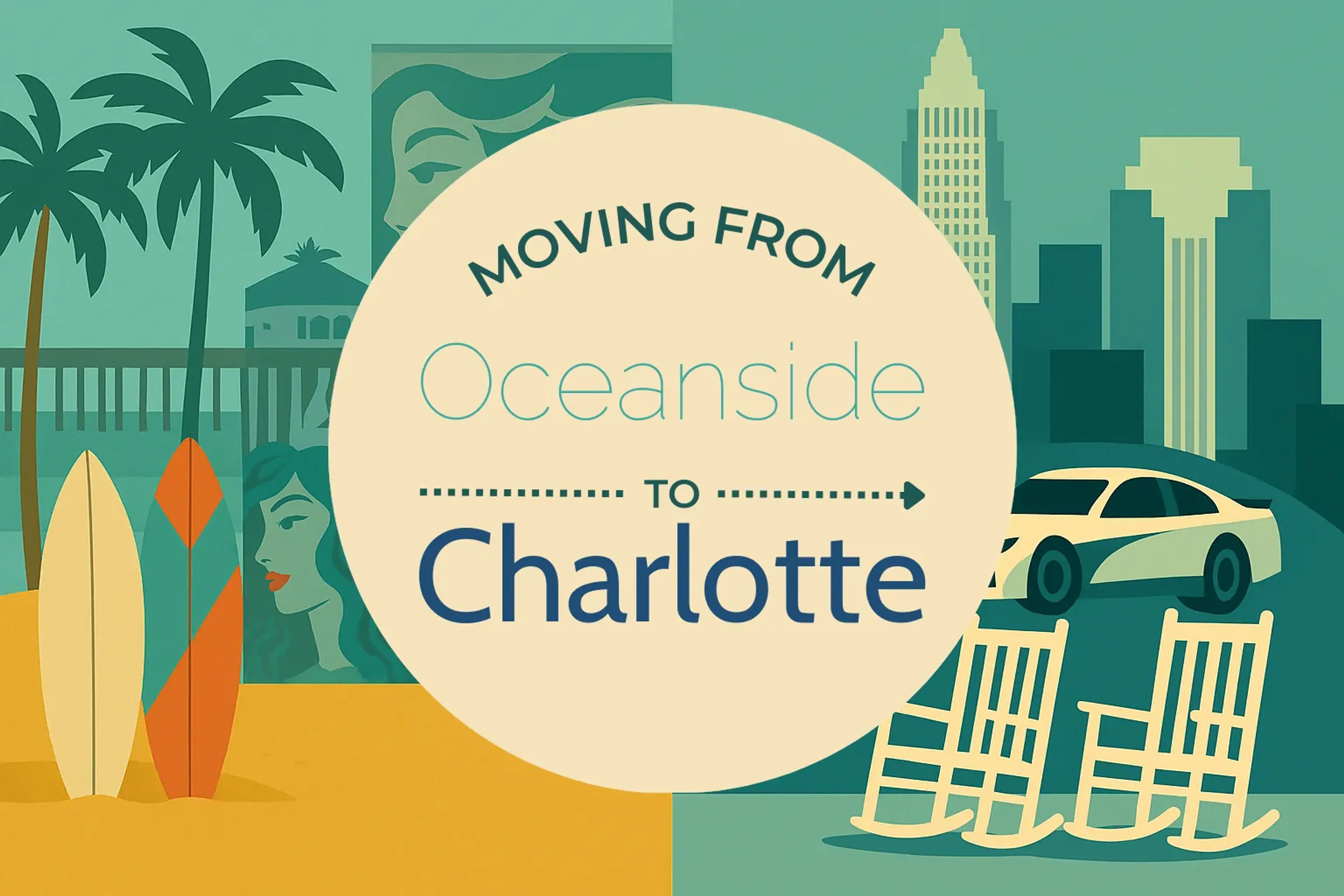 Side-by-side comparison of Oceanside to Charlotte moving companies
