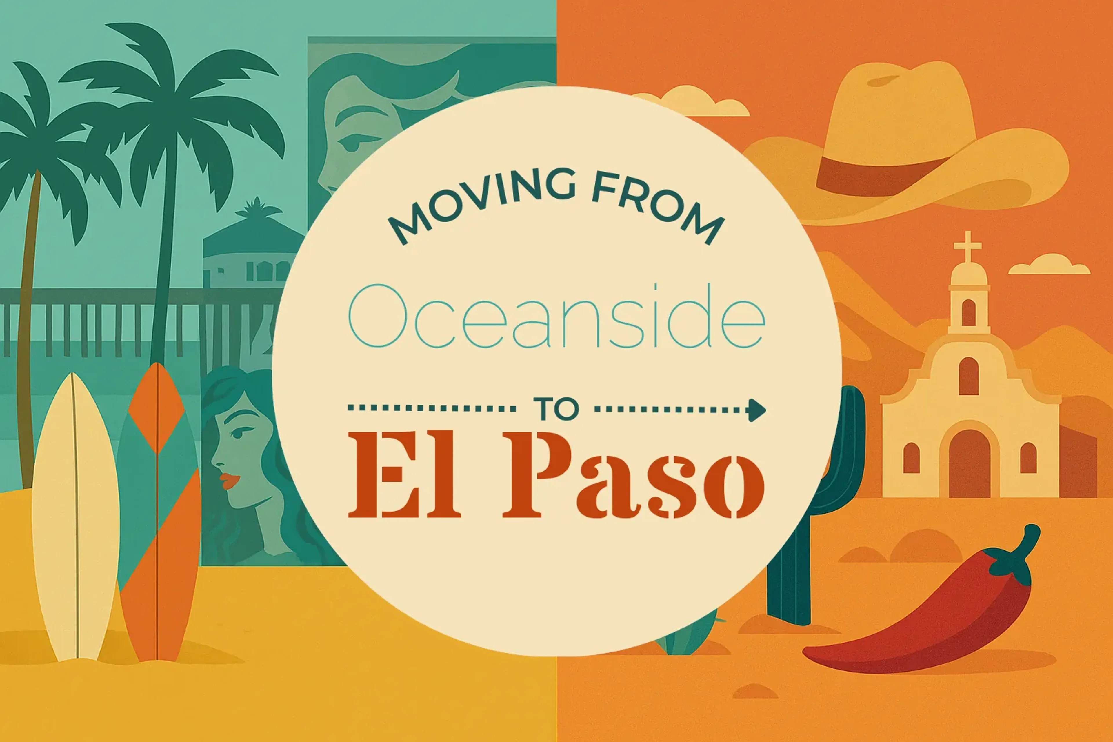 Side-by-side comparison of Oceanside to El Paso moving companies